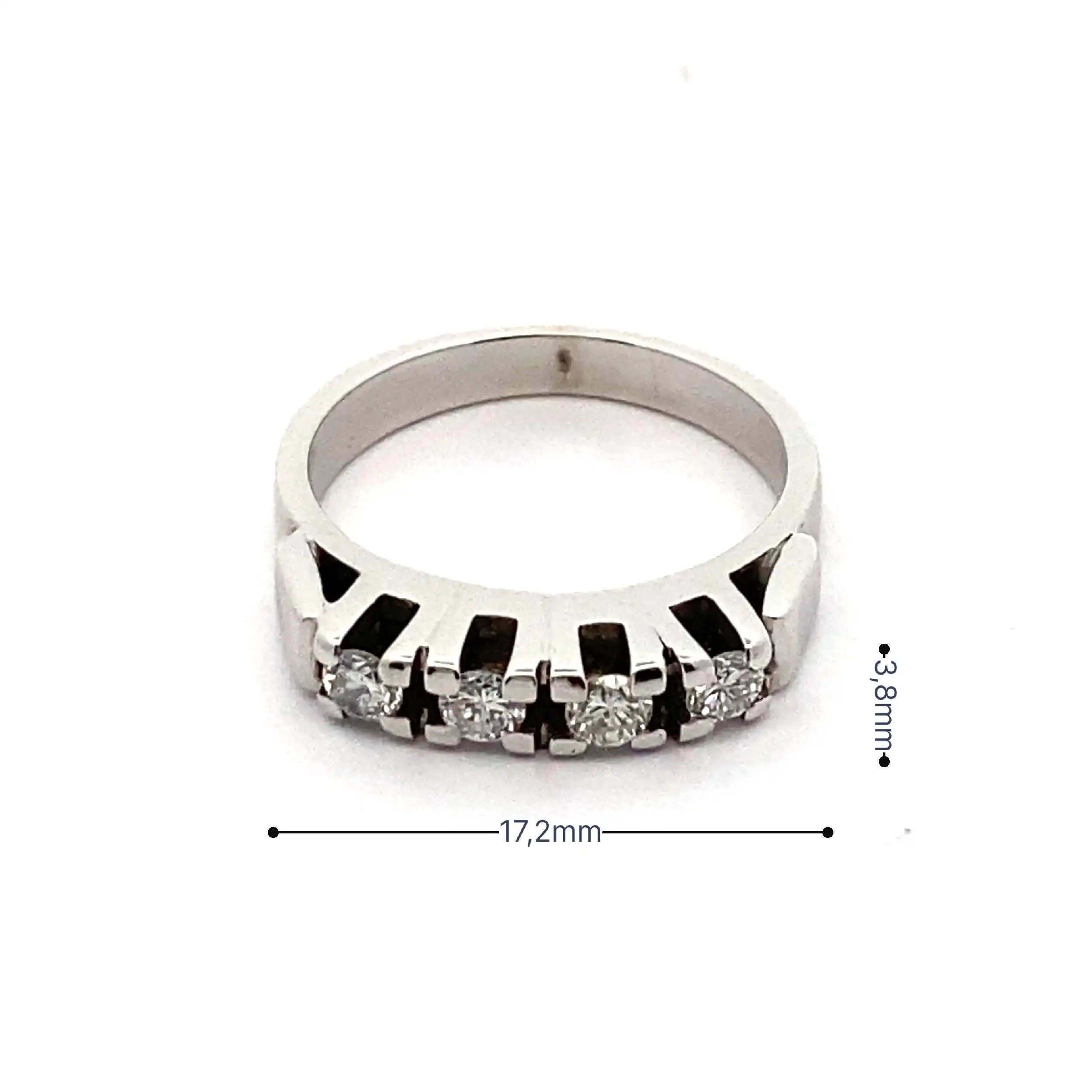 Ring Weißgold Allianz-Weißgold mit Brillanten