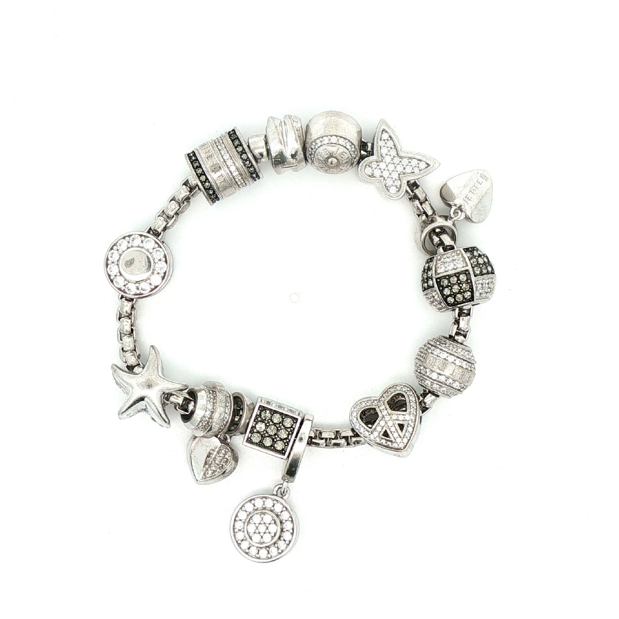 Jette Joop Charm Armband Silber mit Zirkonia