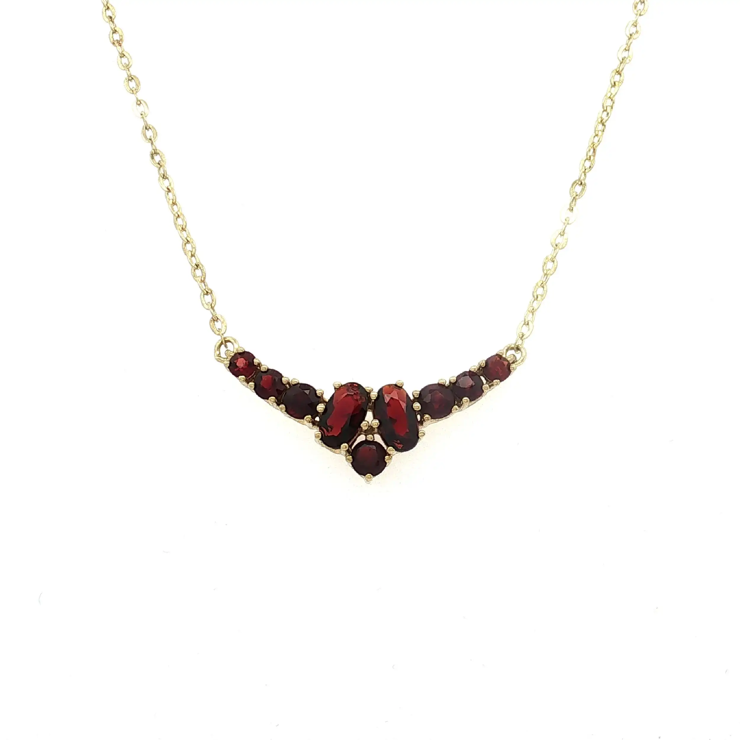 Collier Gelbgold mit Granat Collier Gelbgold mit Granat