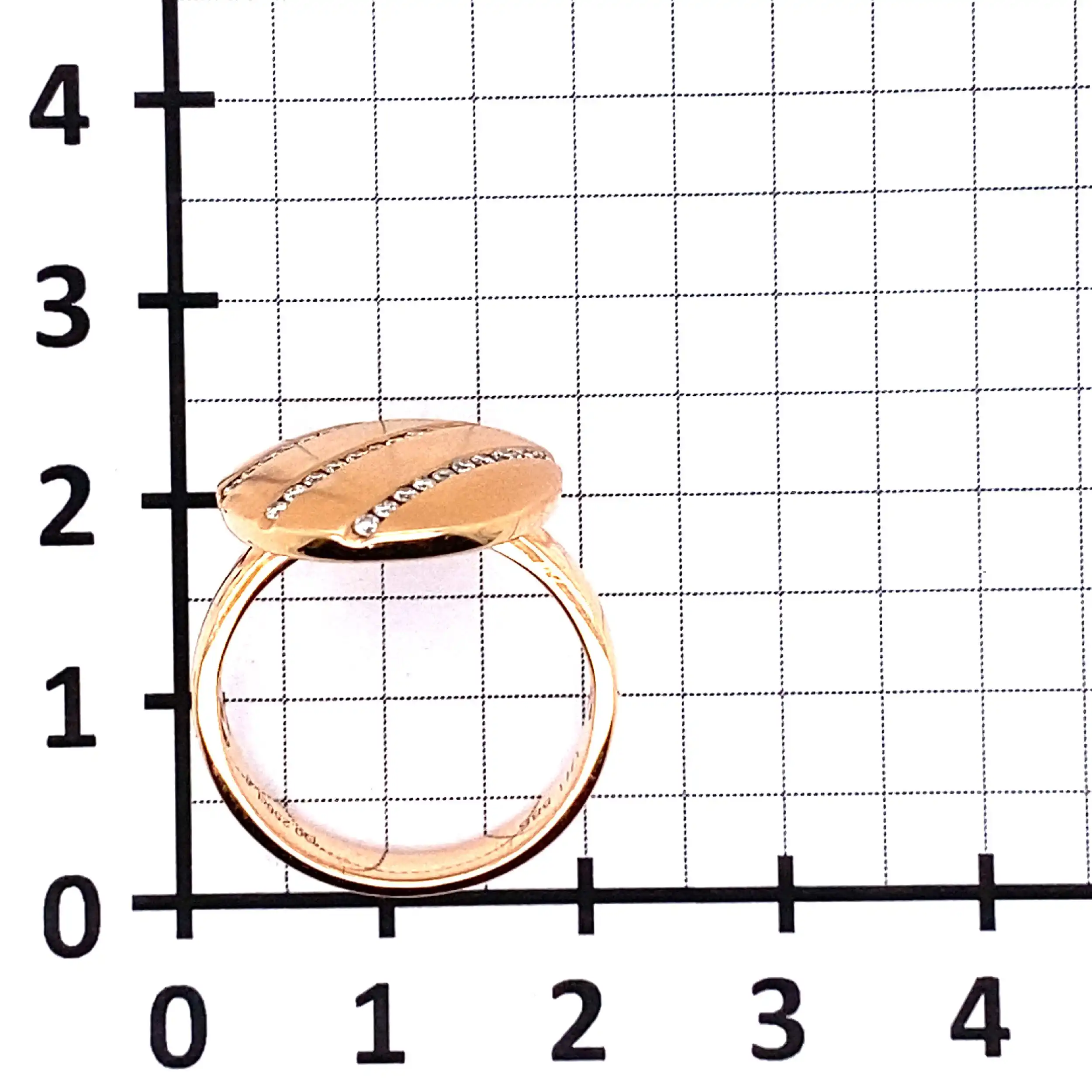 Ring Roségold mit Brillanten, graviert mit 0,256ct.