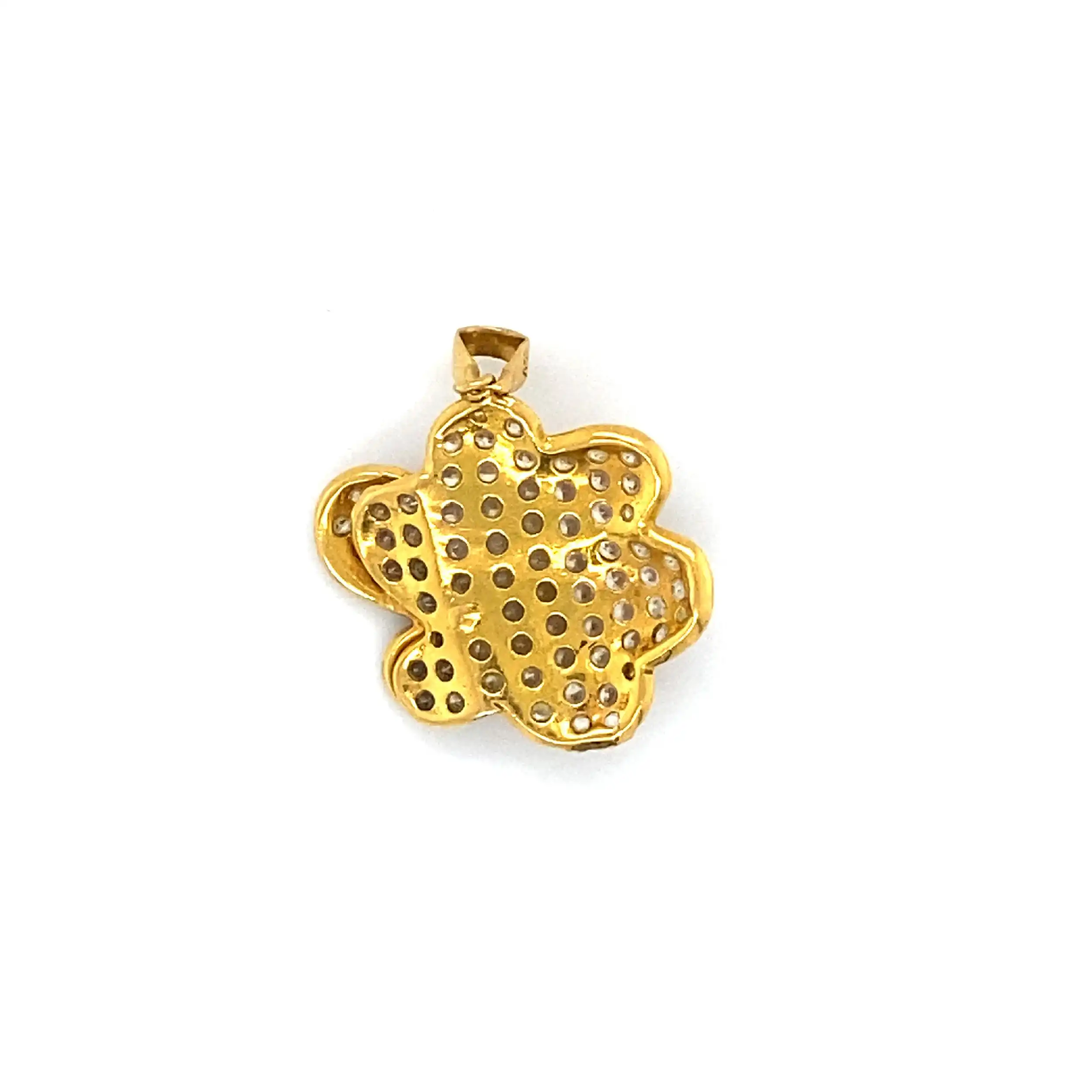Anhänger Gelbgold Blume mit Zirkonia Anhänger Gelbgold Blume mit Zirkonia