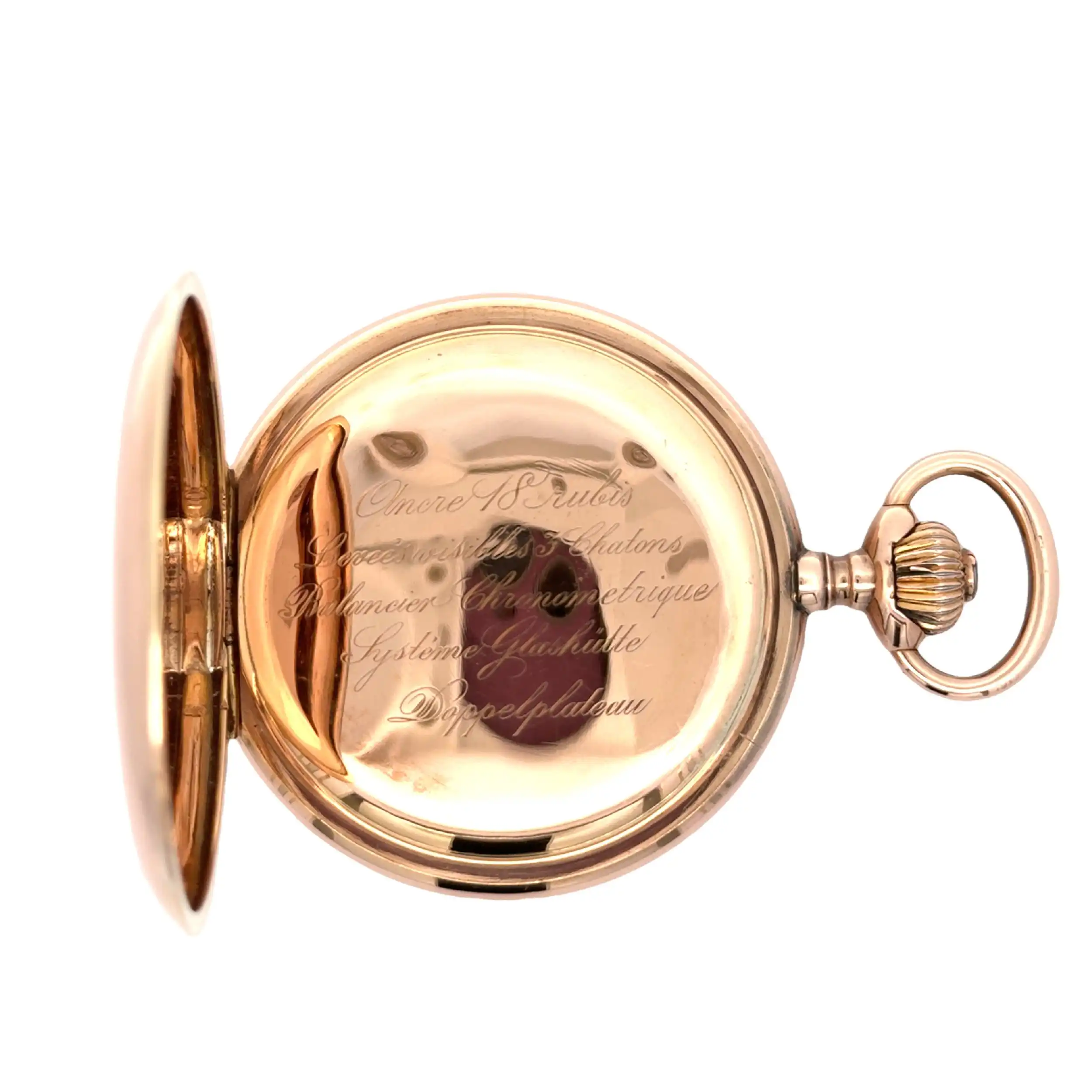 Taschenuhr 3 Deckel + Gehäuse Gelbgold