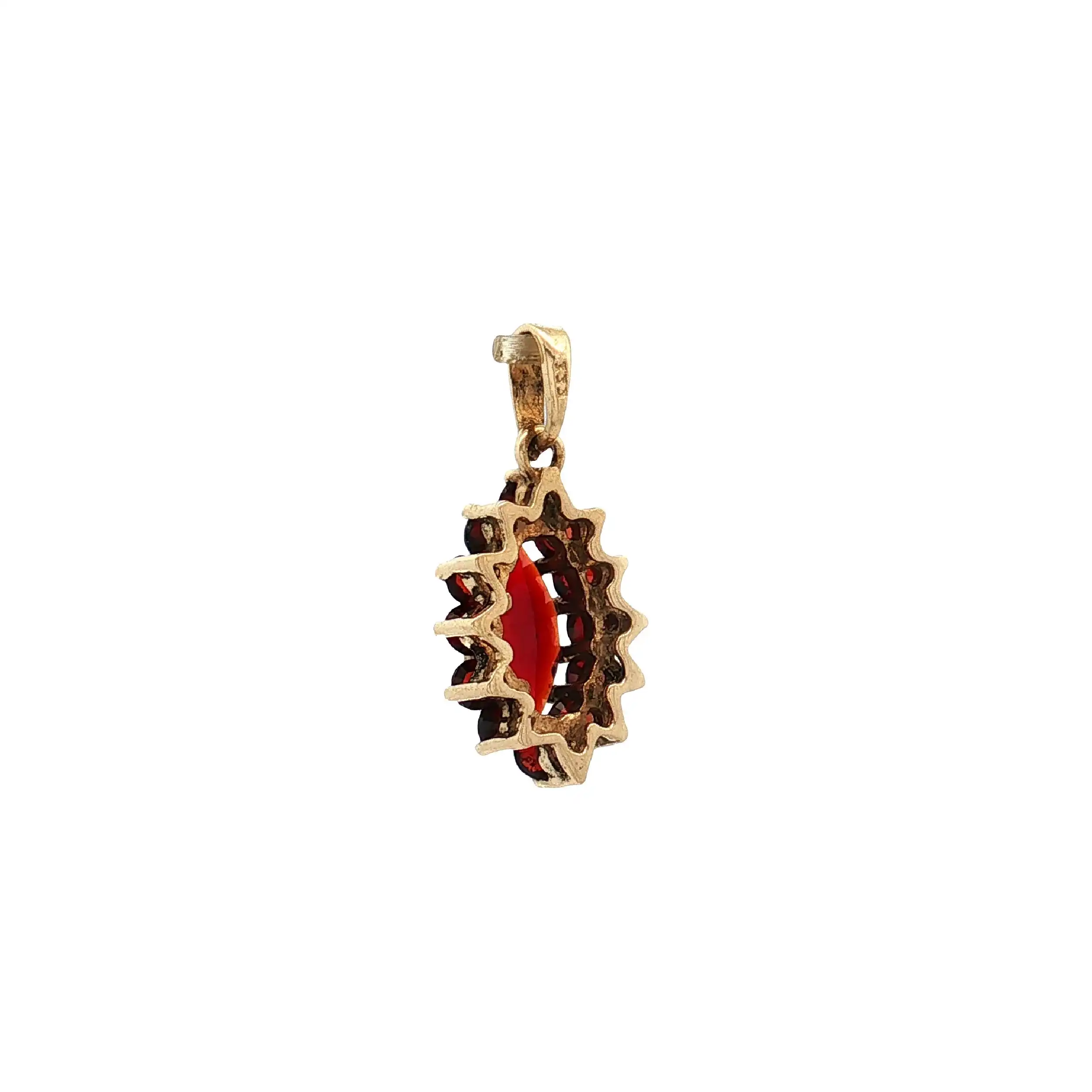 Anhänger Gelbgold mit Granat