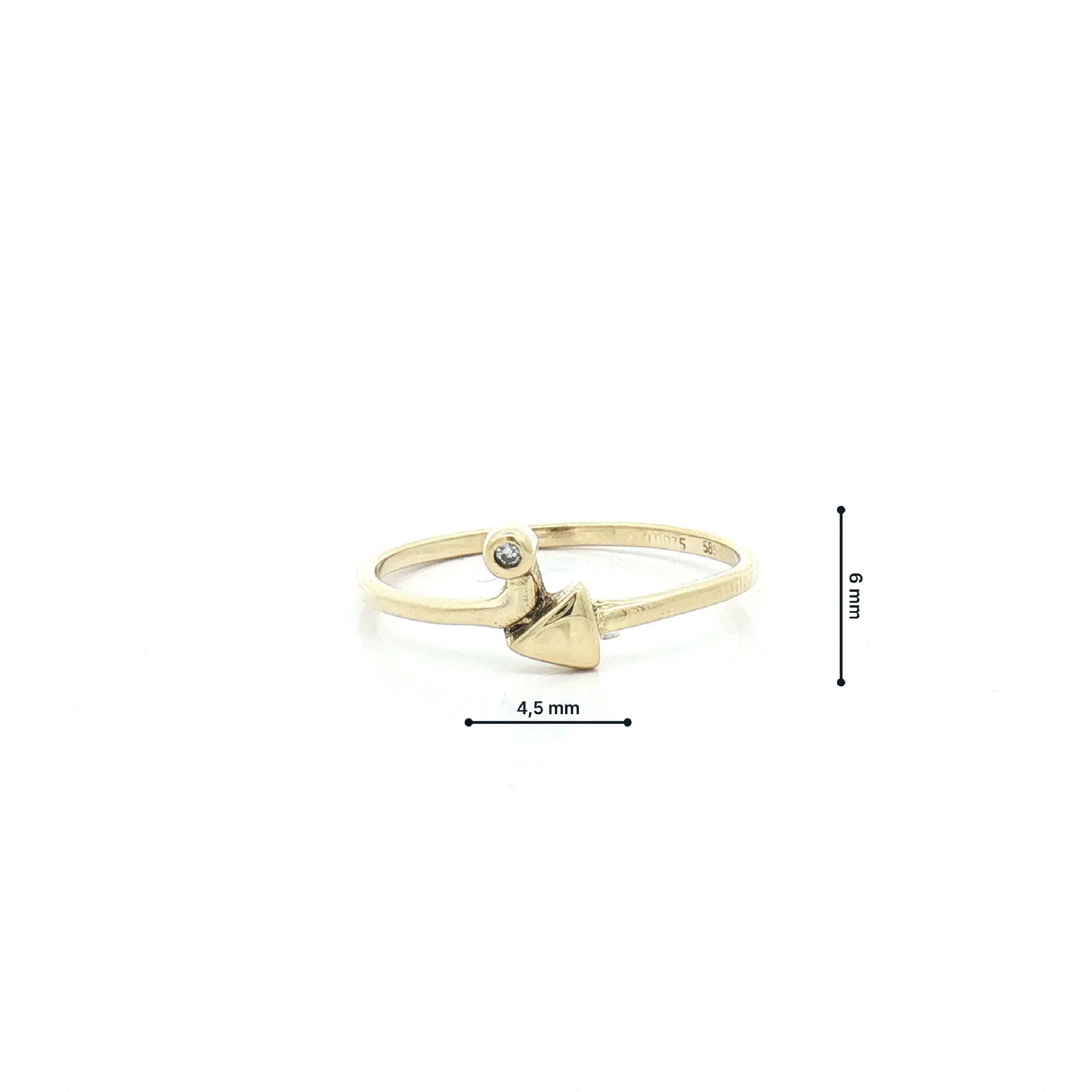 Ring Gelbgold mit Diamant