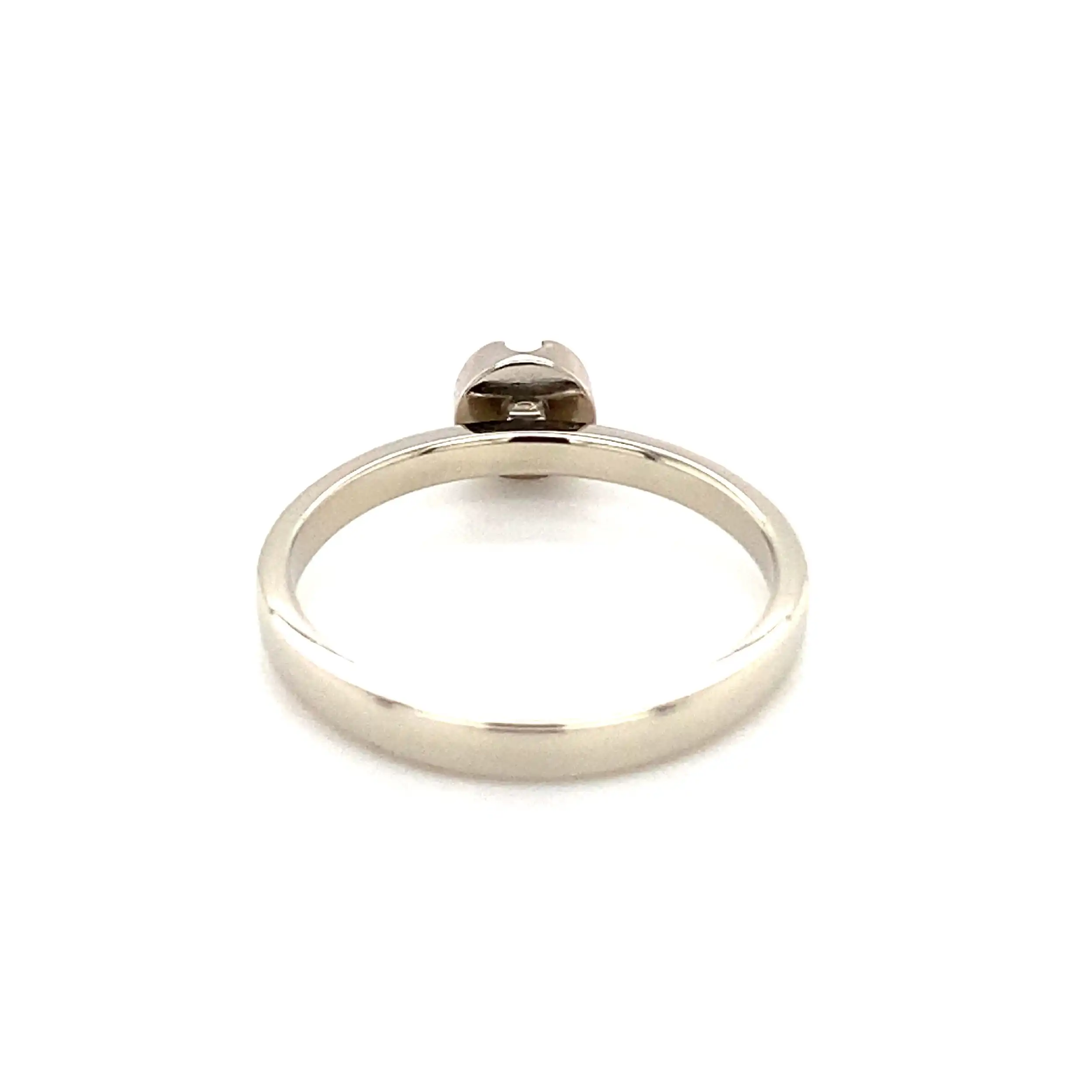 Ring Weißgold mit Brillant, graviert mit 0,16ct. W/SI