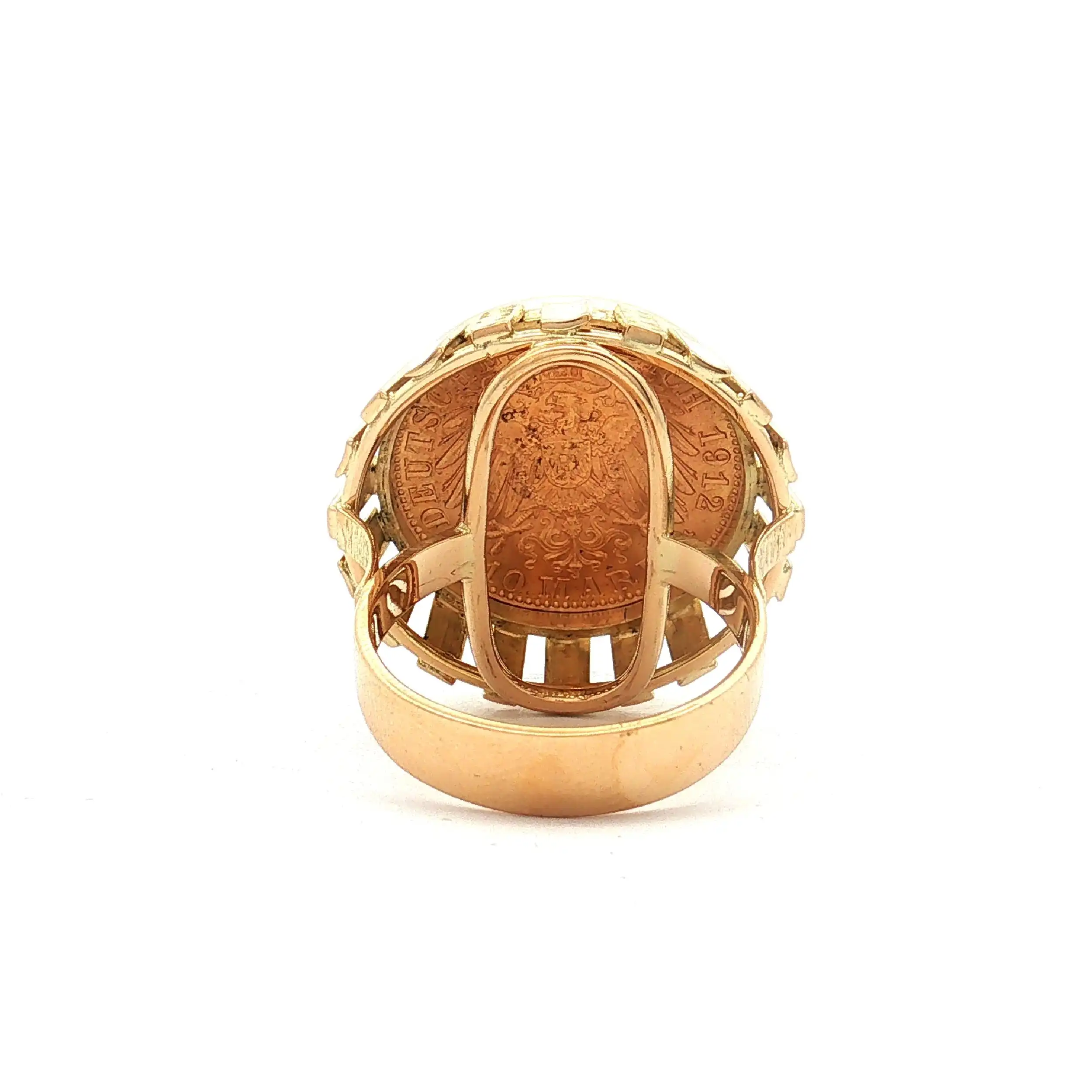 Ring Gelbgold mit Münze 10 Mark