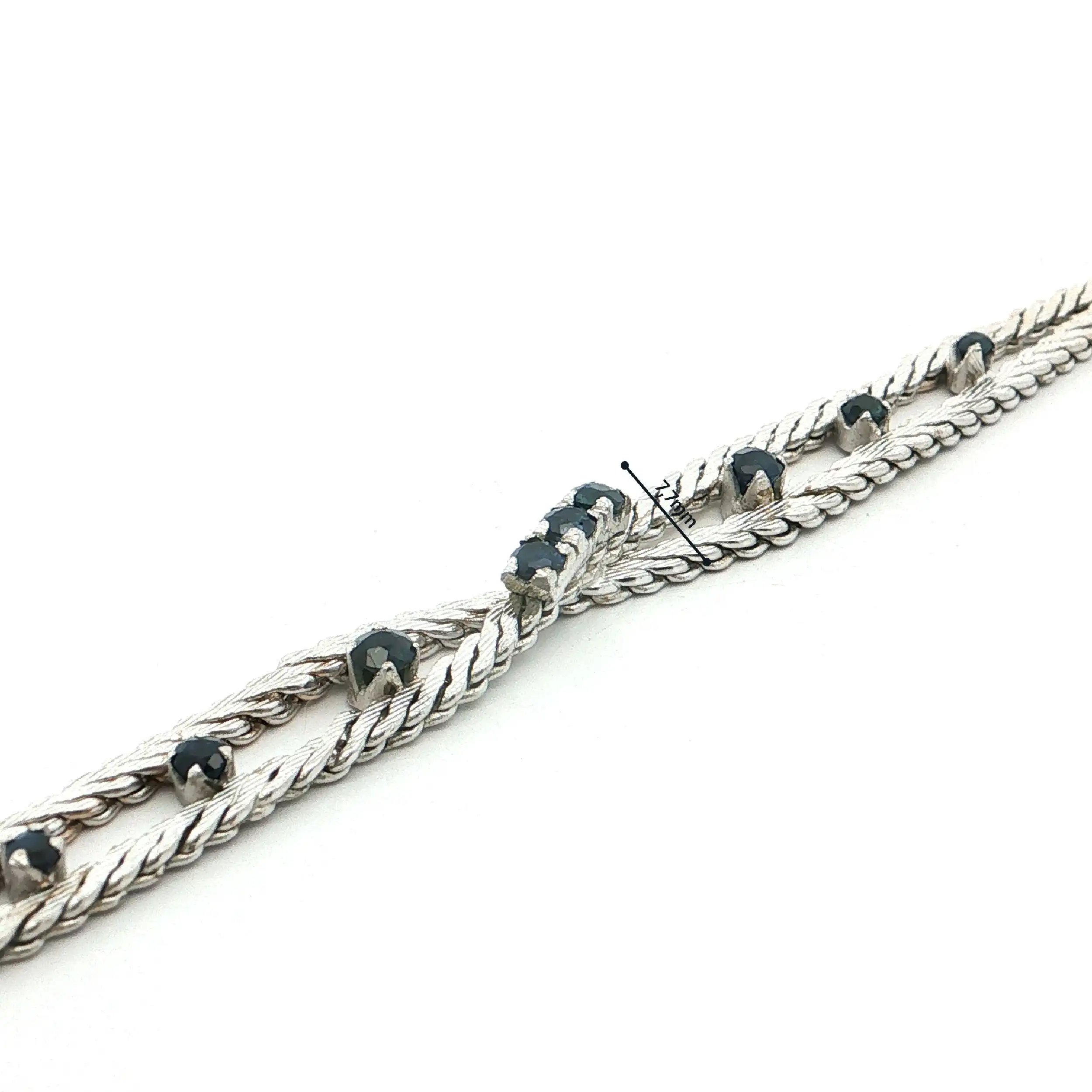 Armband Weißgold mit Saphiren
