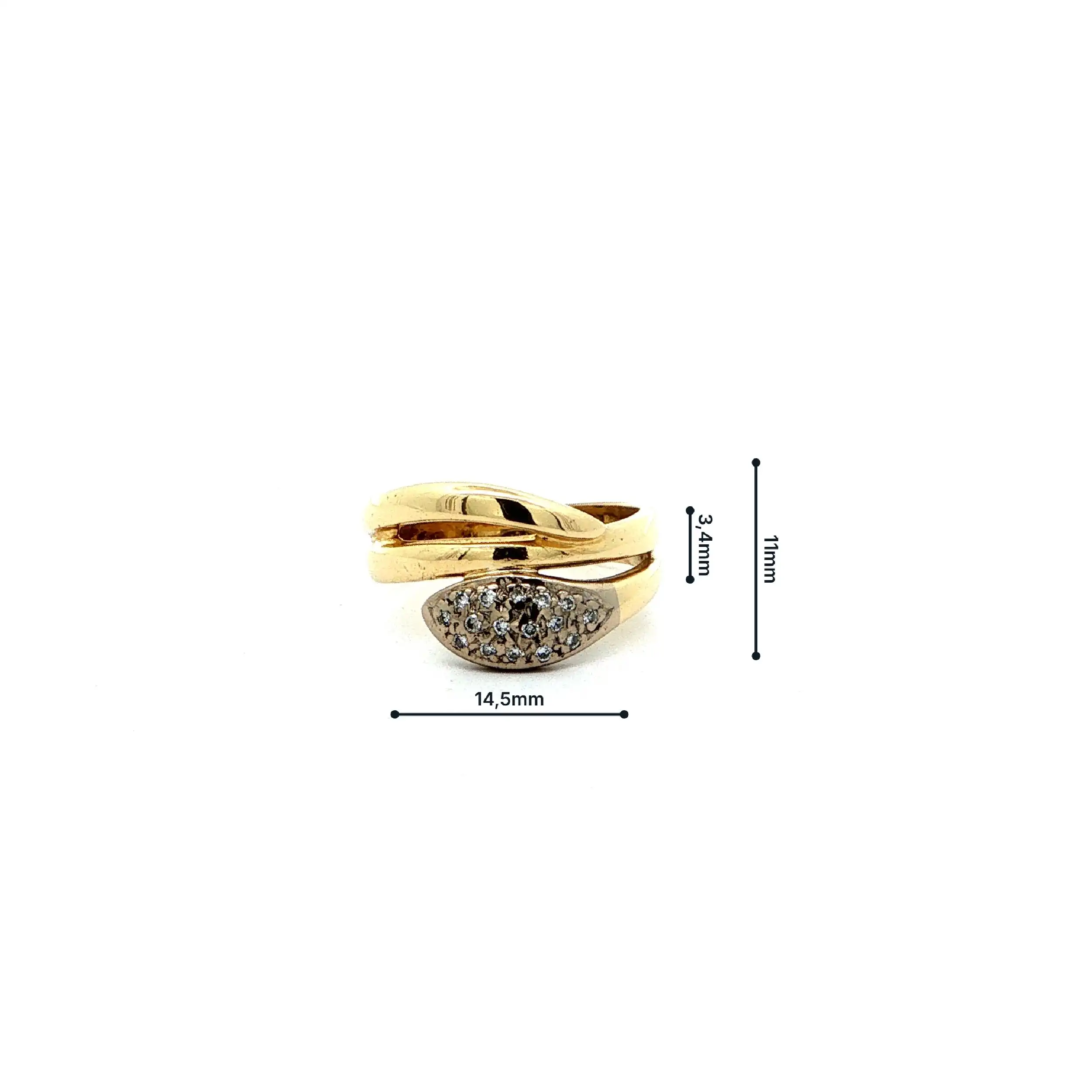 Ring Bicolor mit Brillanten Ring Bicolor mit Brillanten