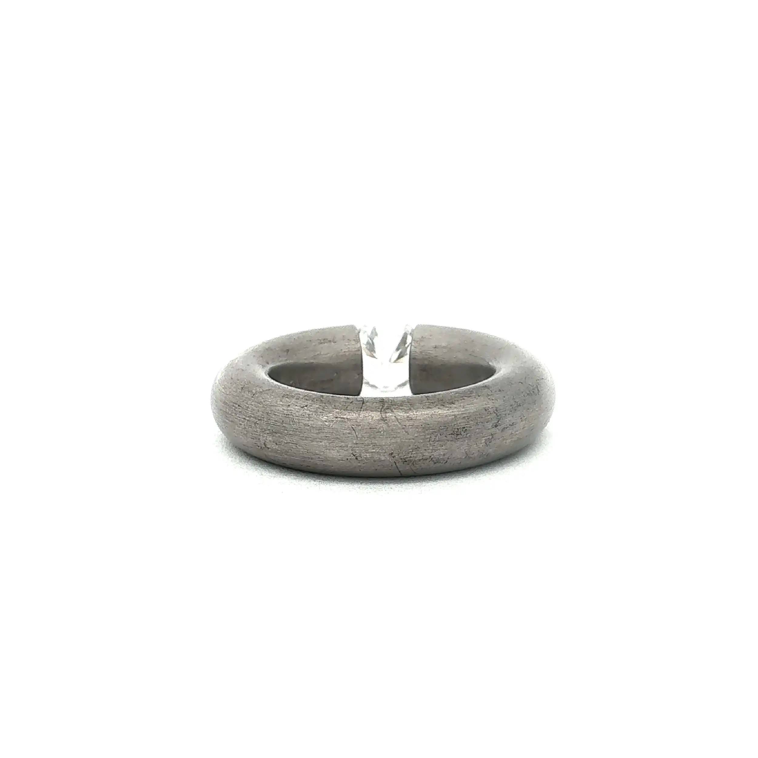 Spannring Silber Niessing "Musterring" mit Zirkonia