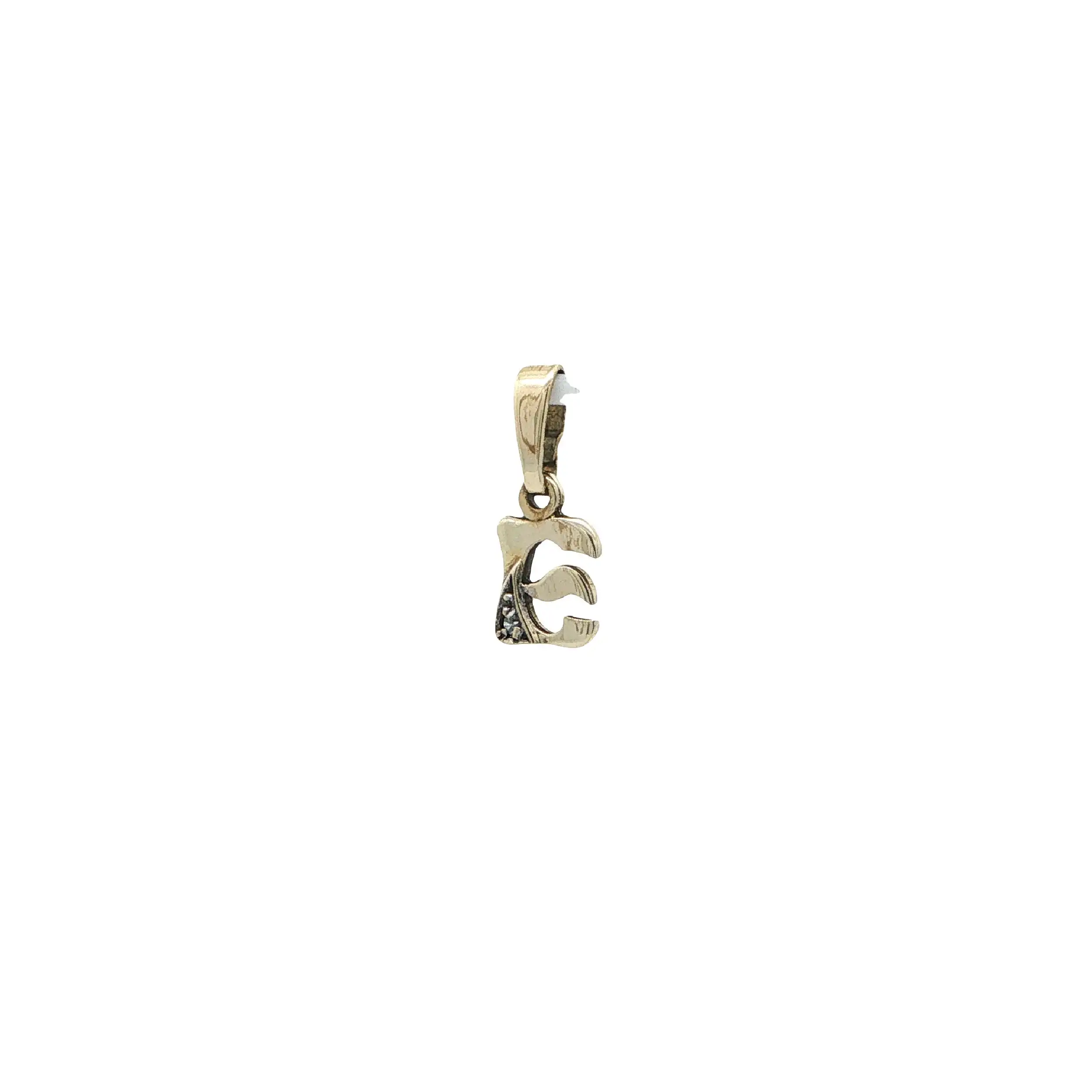 Anhänger Gelbgold Buchstabe "E" mit Diamant