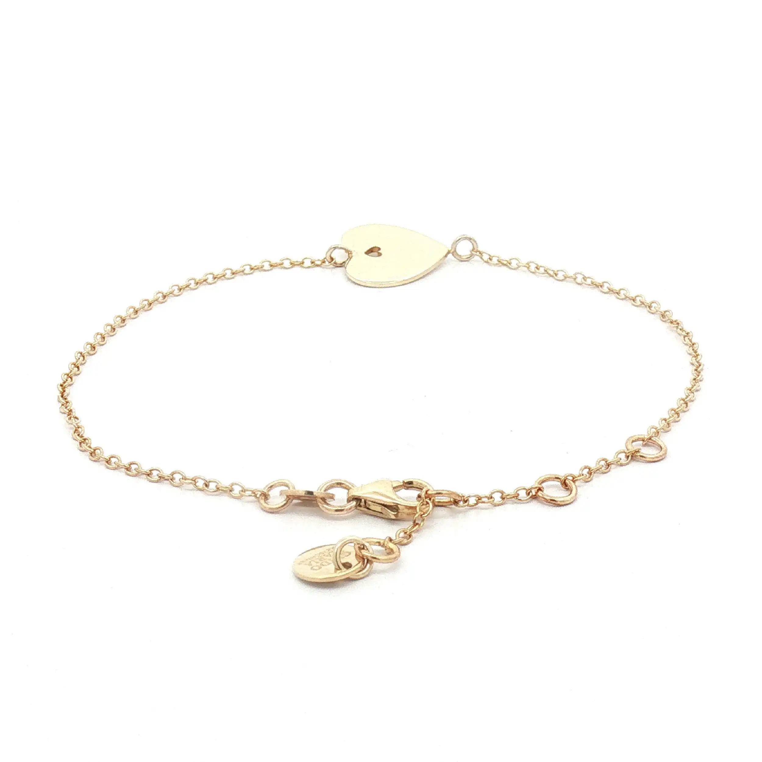 Ankerarmband Gelbgold mit Herz Anhänger
