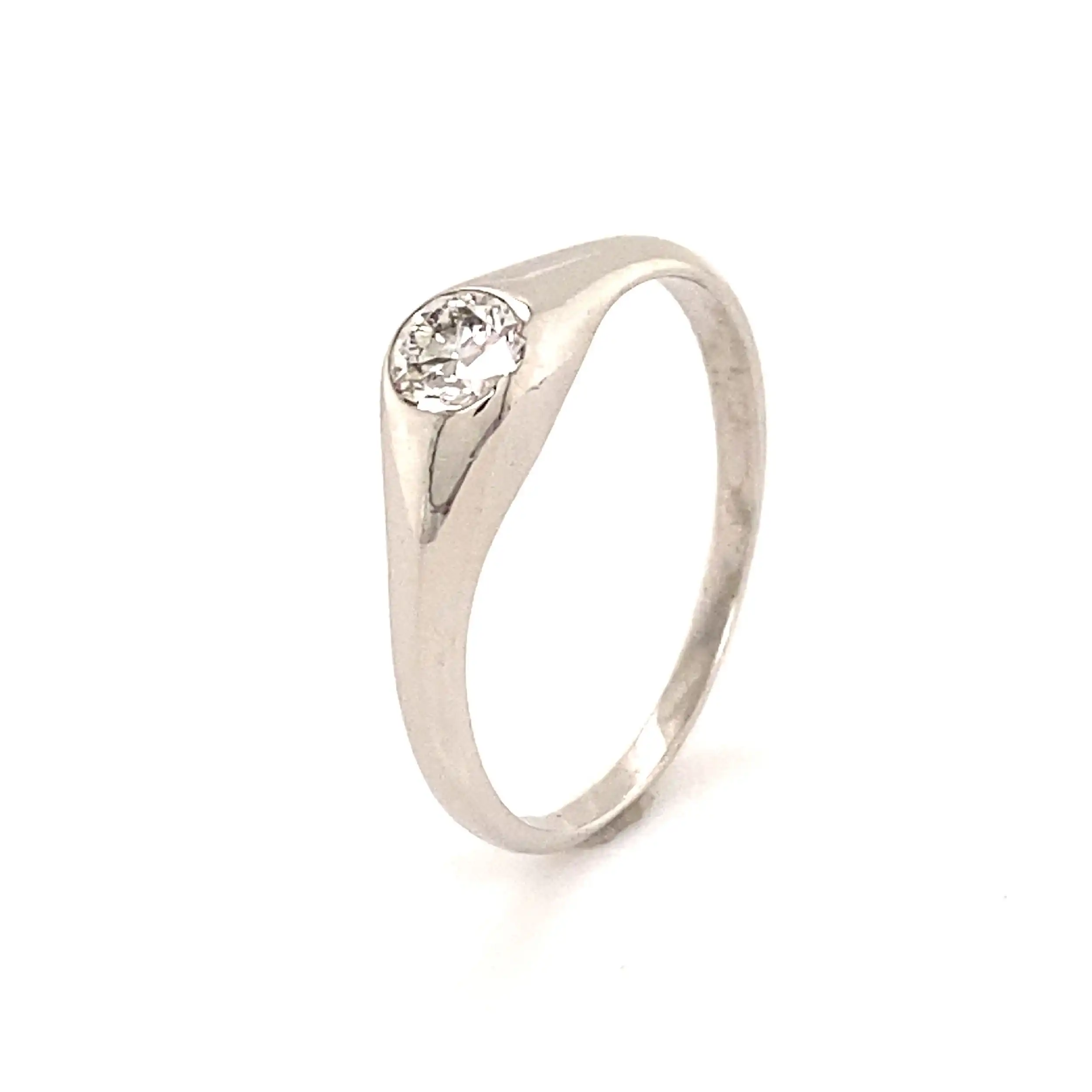 Ring Weißgold mit Brillant Solitär Ring Weißgold mit Brillant Solitär