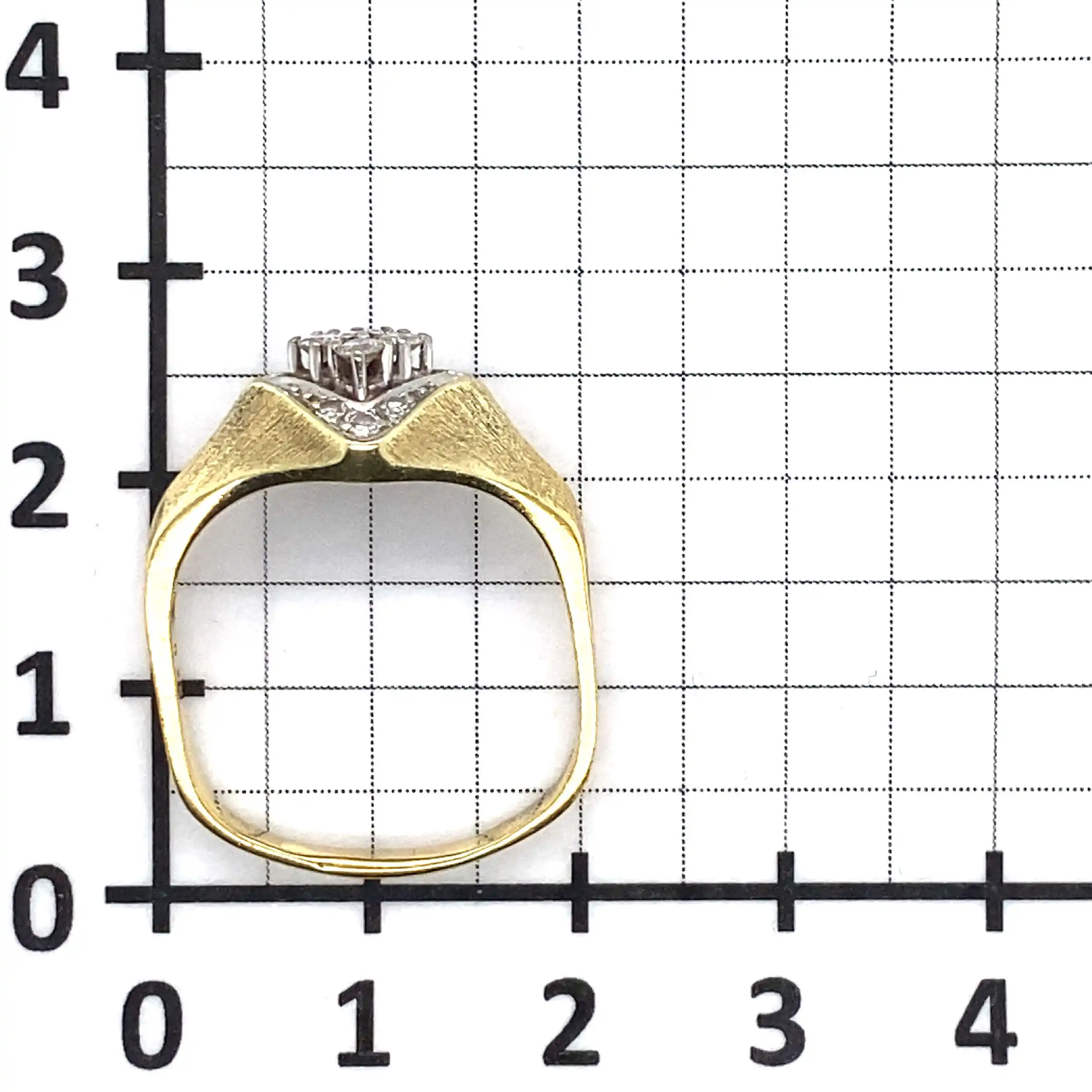 Ring mit Brillanten und Diamanten, graviert mit 0,23ct Ring mit Brillanten und Diamanten, graviert mit 0,23ct