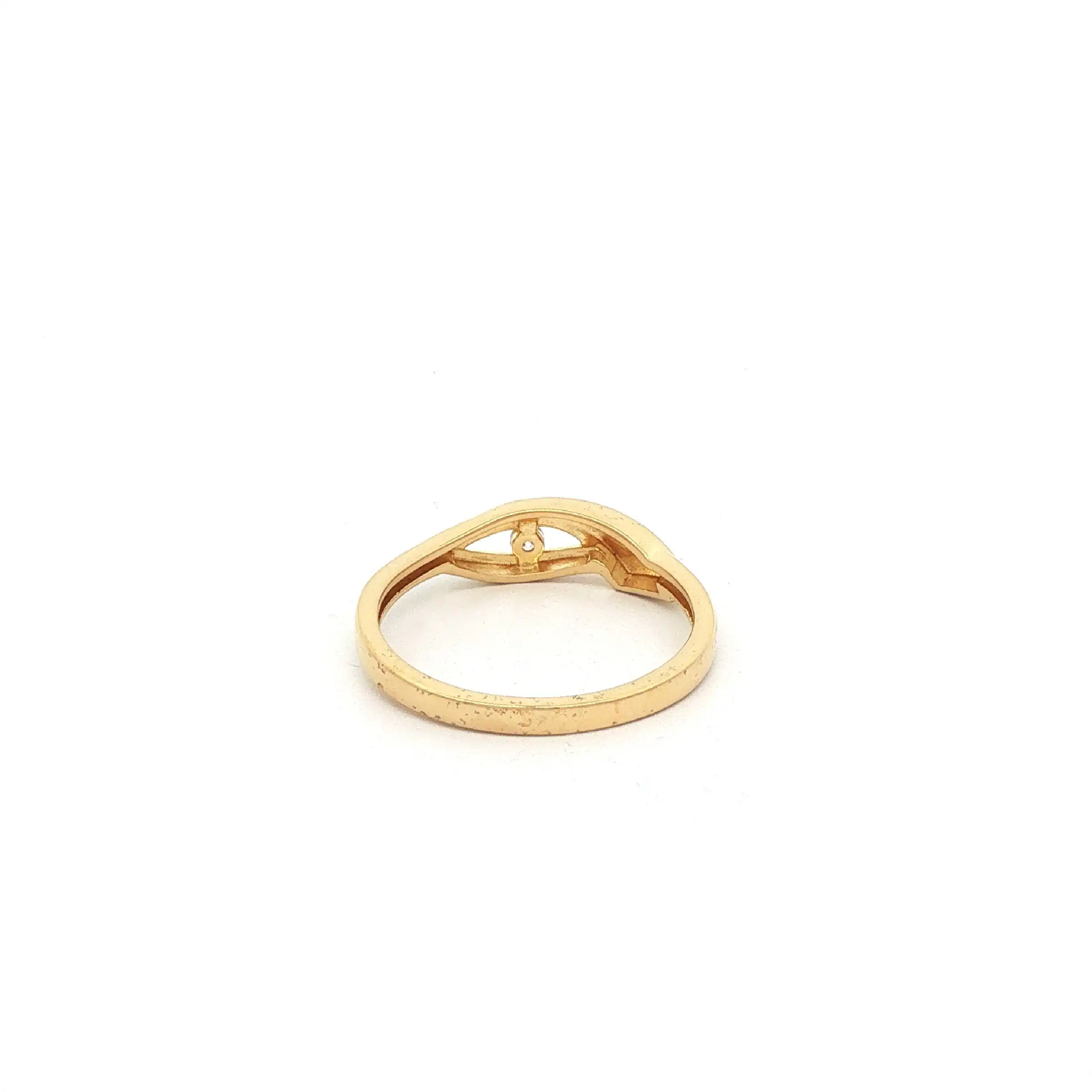 Ring Silber vergoldet teil mattiert mit Zirkonia
