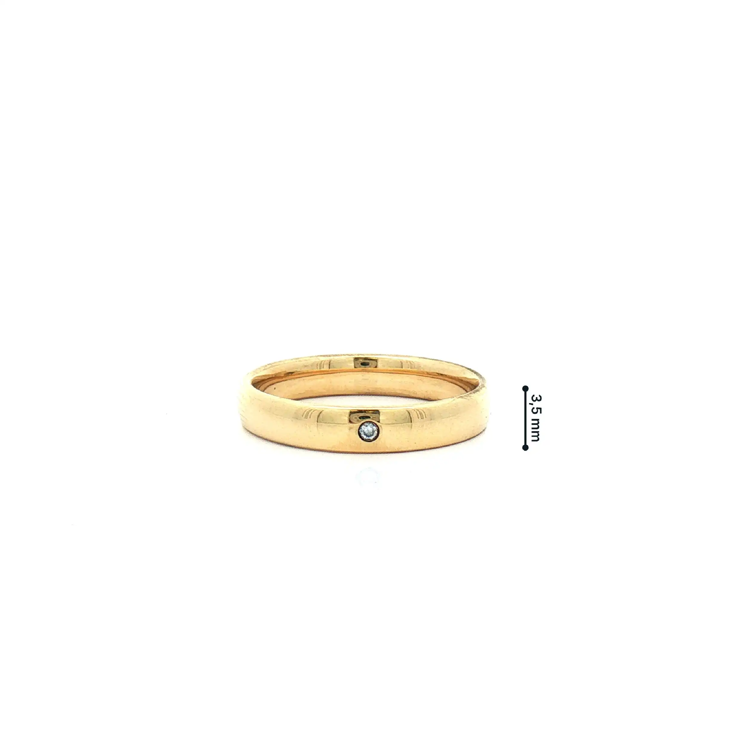 Trauring Gelbgold mit Brillant Trauring Gelbgold mit Brillant