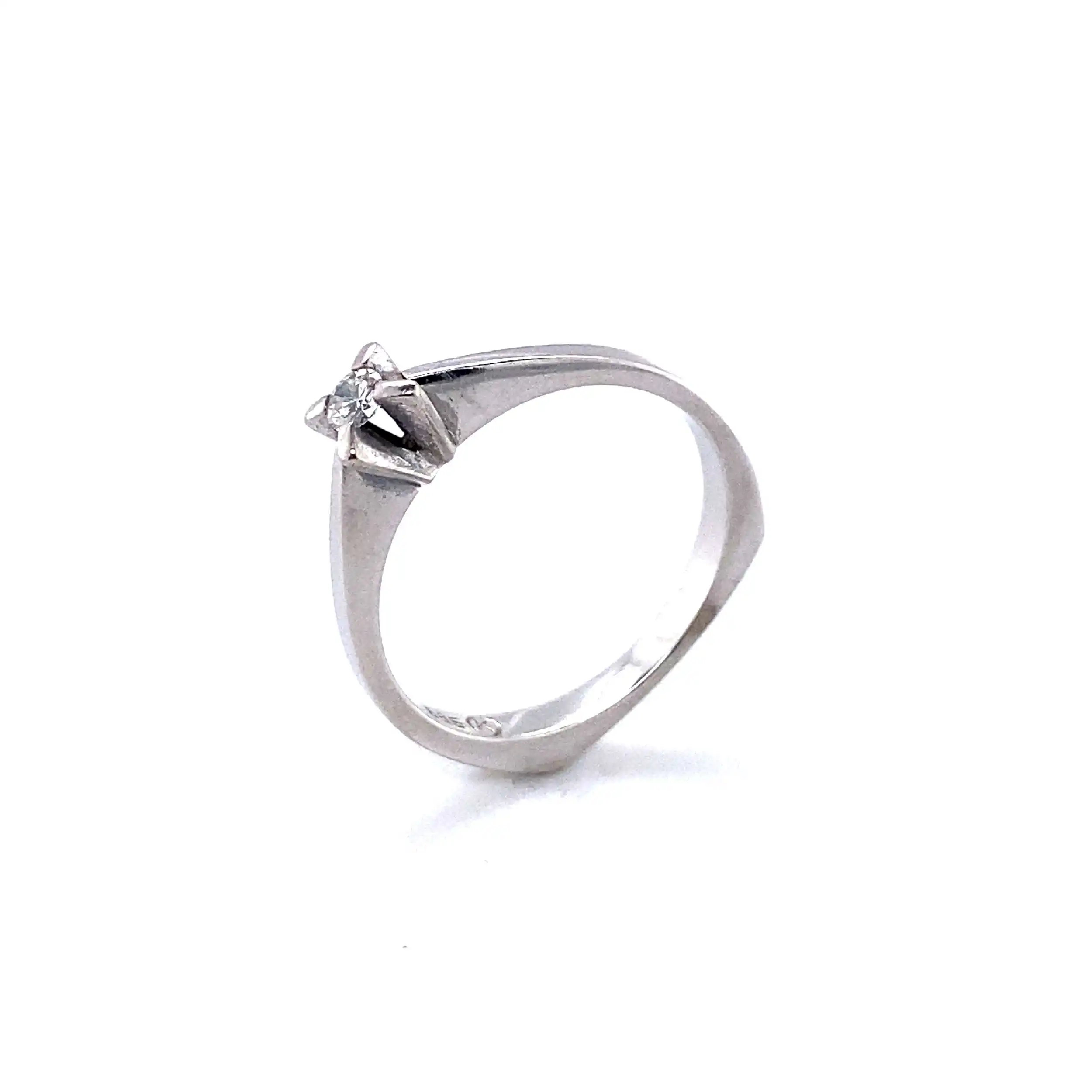 Ring Weißgold mit Brillant Ring Weißgold mit Brillant