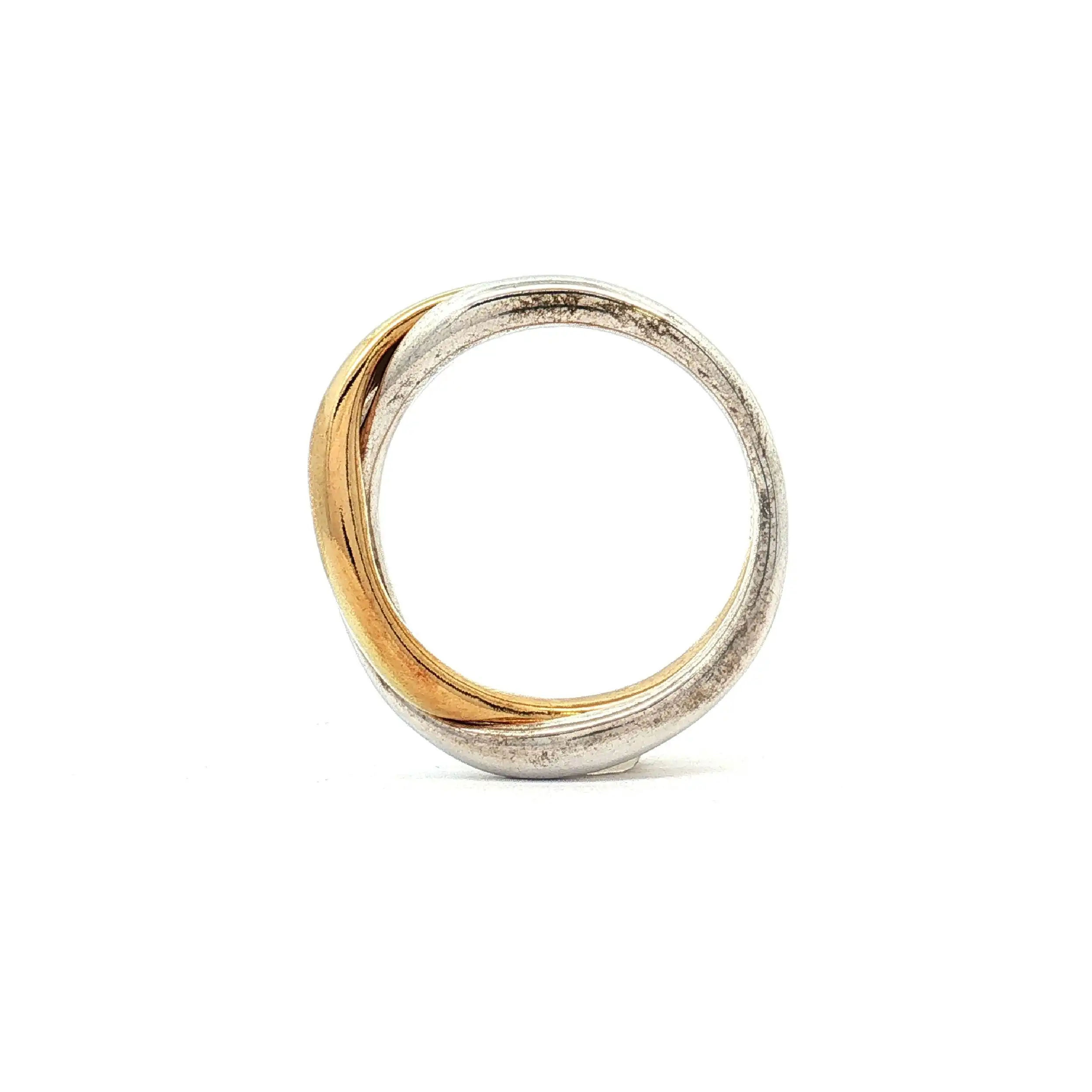 Ring Two-tone Entwined Bands Ring Pandora Silber vergoldet