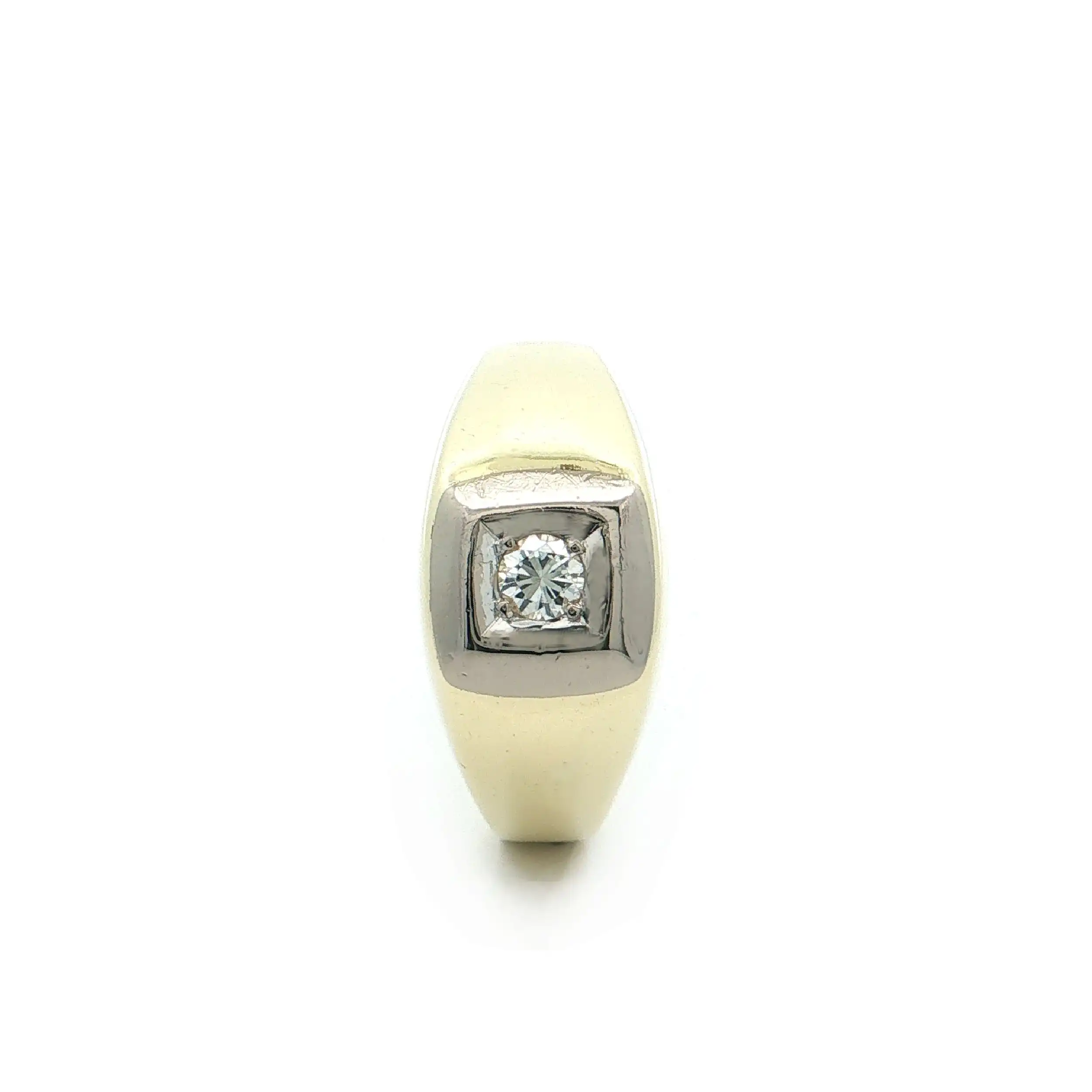 Herrenring Bicolor mit Brillant
