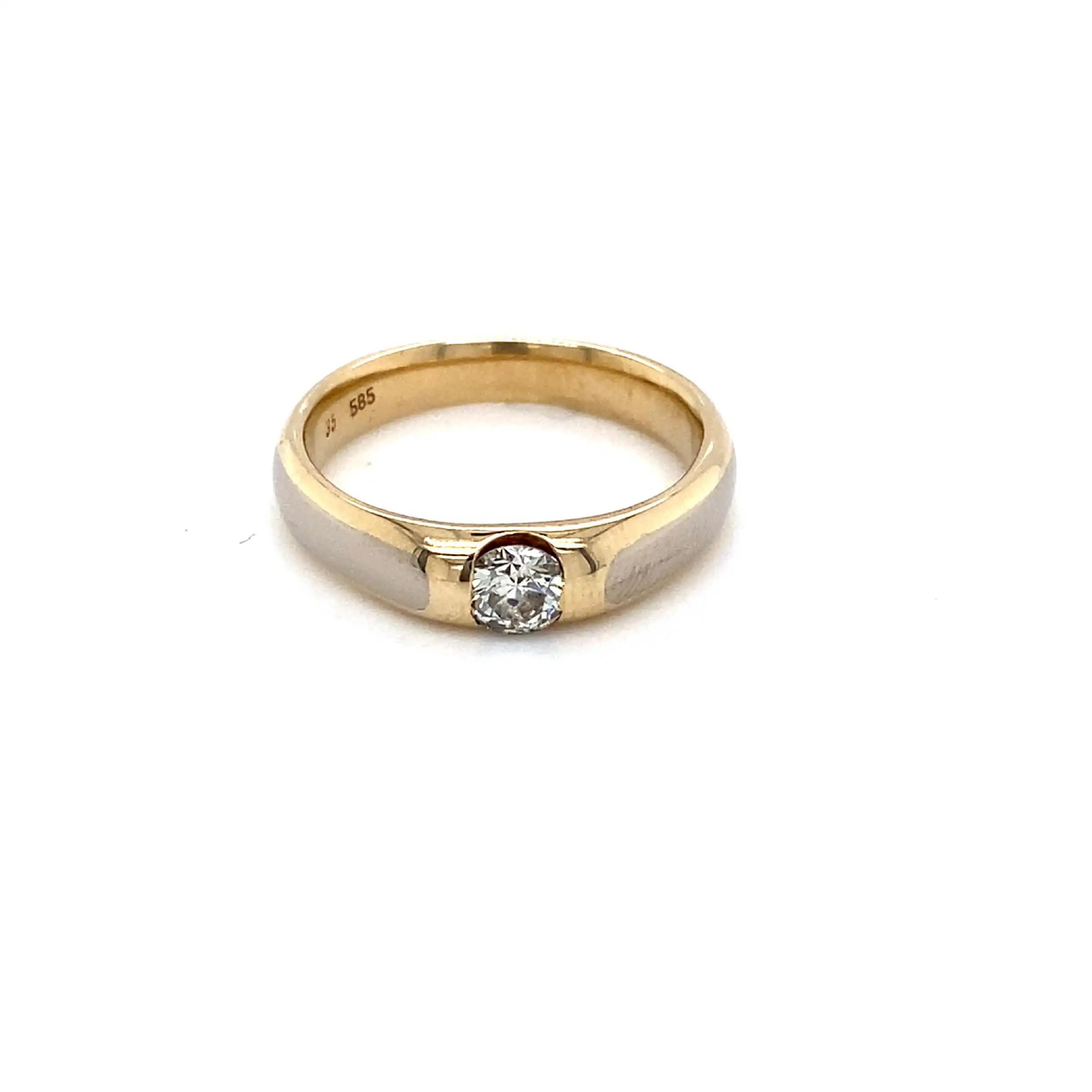 Ring Gelbgold mit Brillant Ring Gelbgold mit Brillant