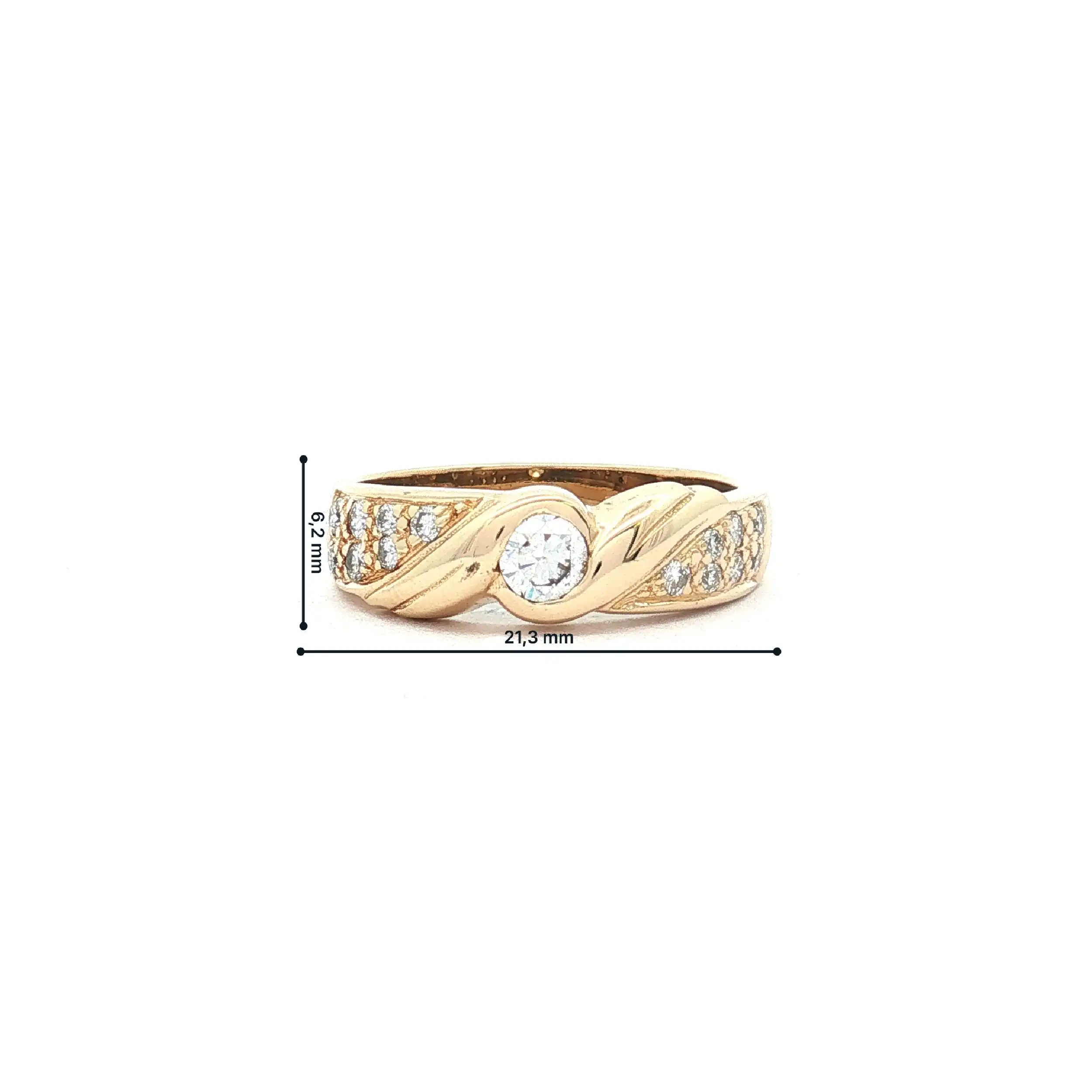 Ring Gelbgold mit Brillanten