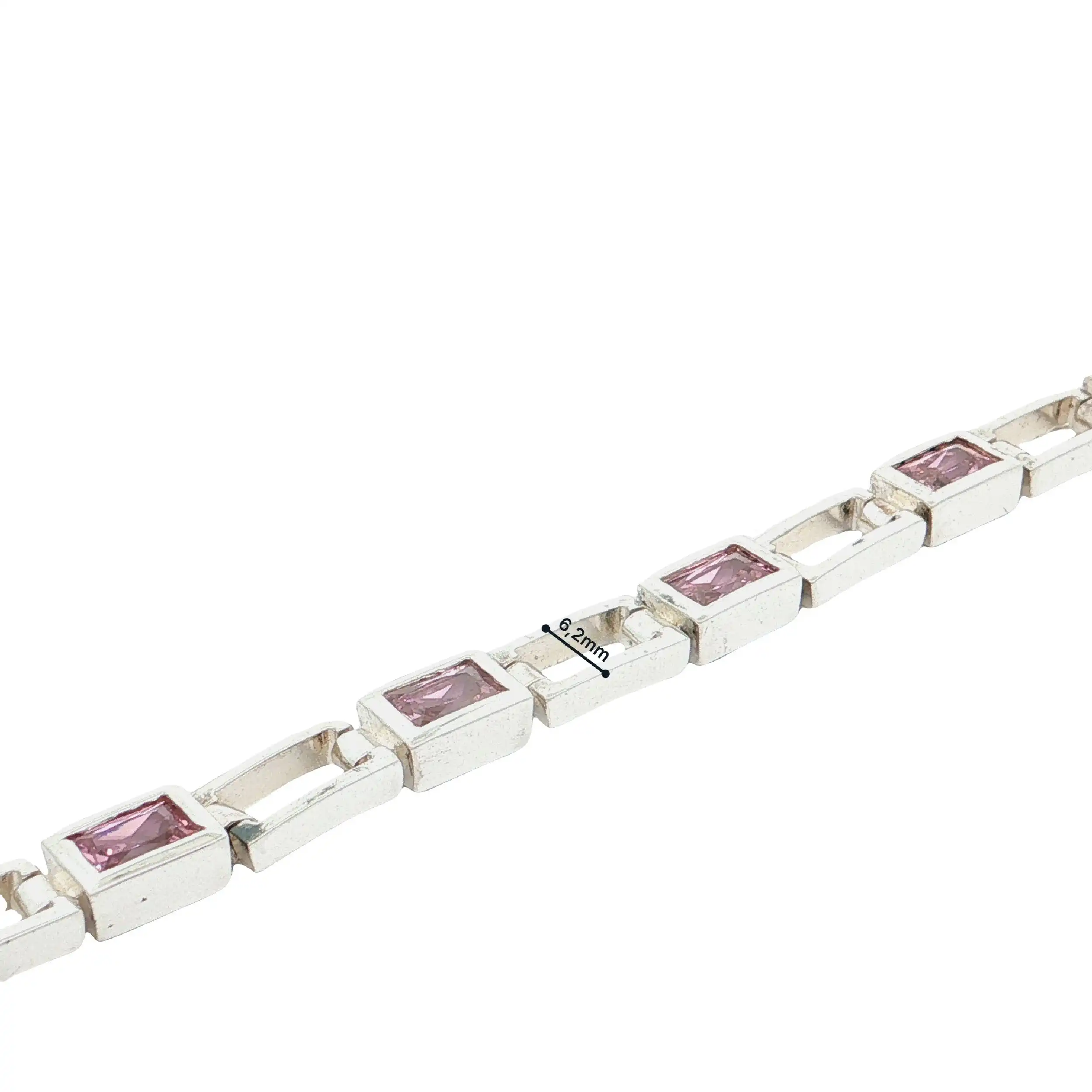 Armband Silber mit rosa Farbsteinen Armband Silber mit rosa Farbsteinen