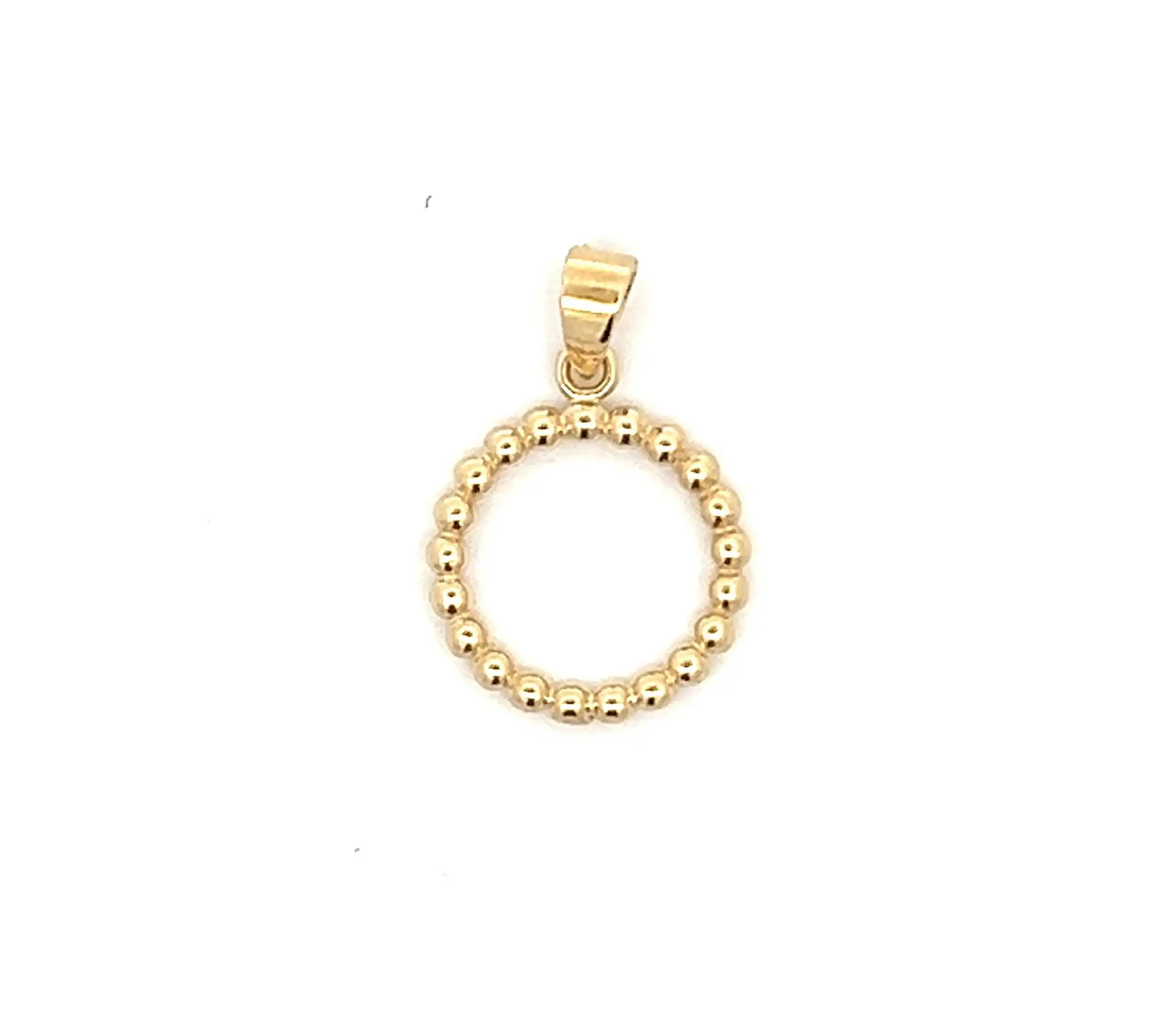 Anhänger Gelbgold "Ring" Kügelchen