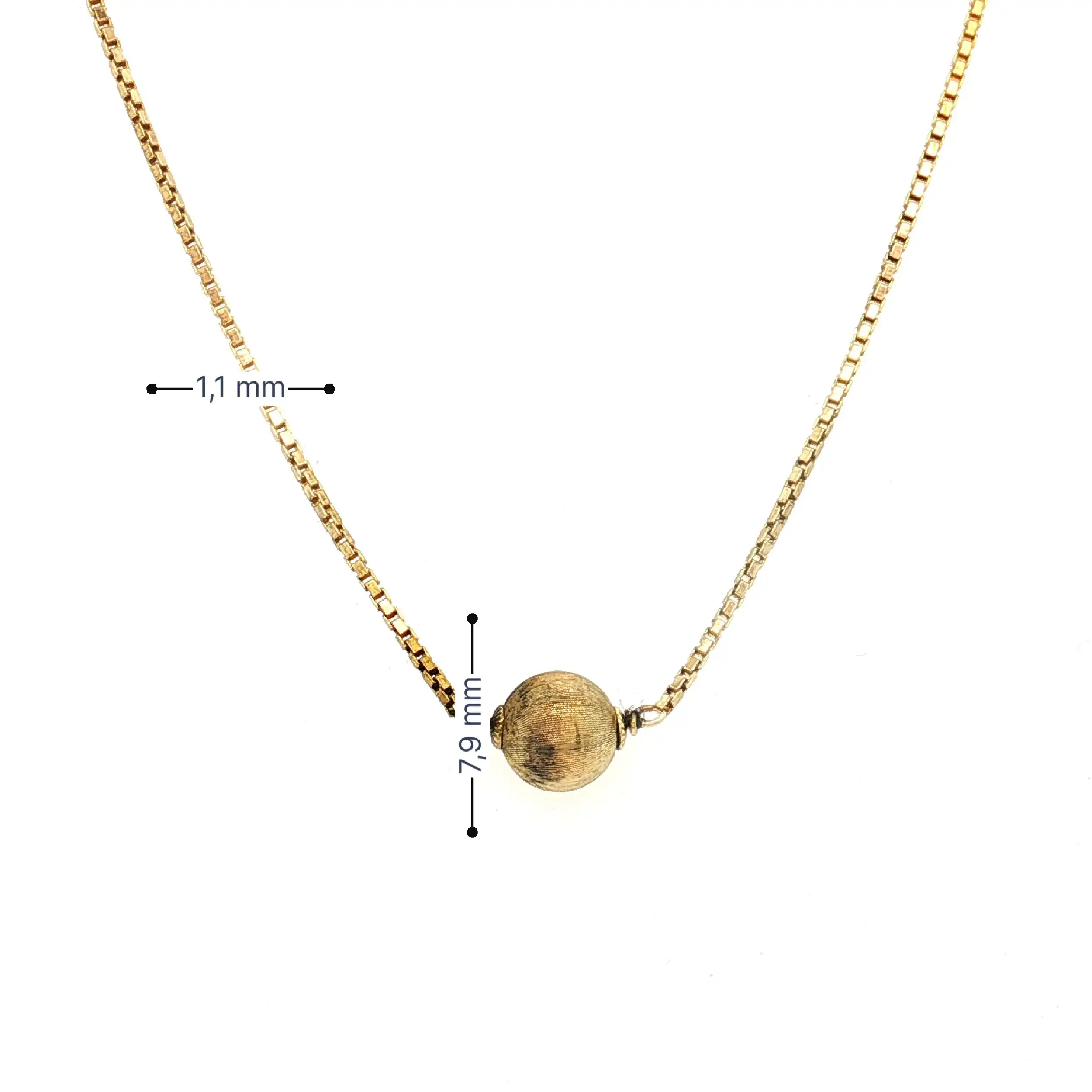 Kette Gelbgold mit Kugel