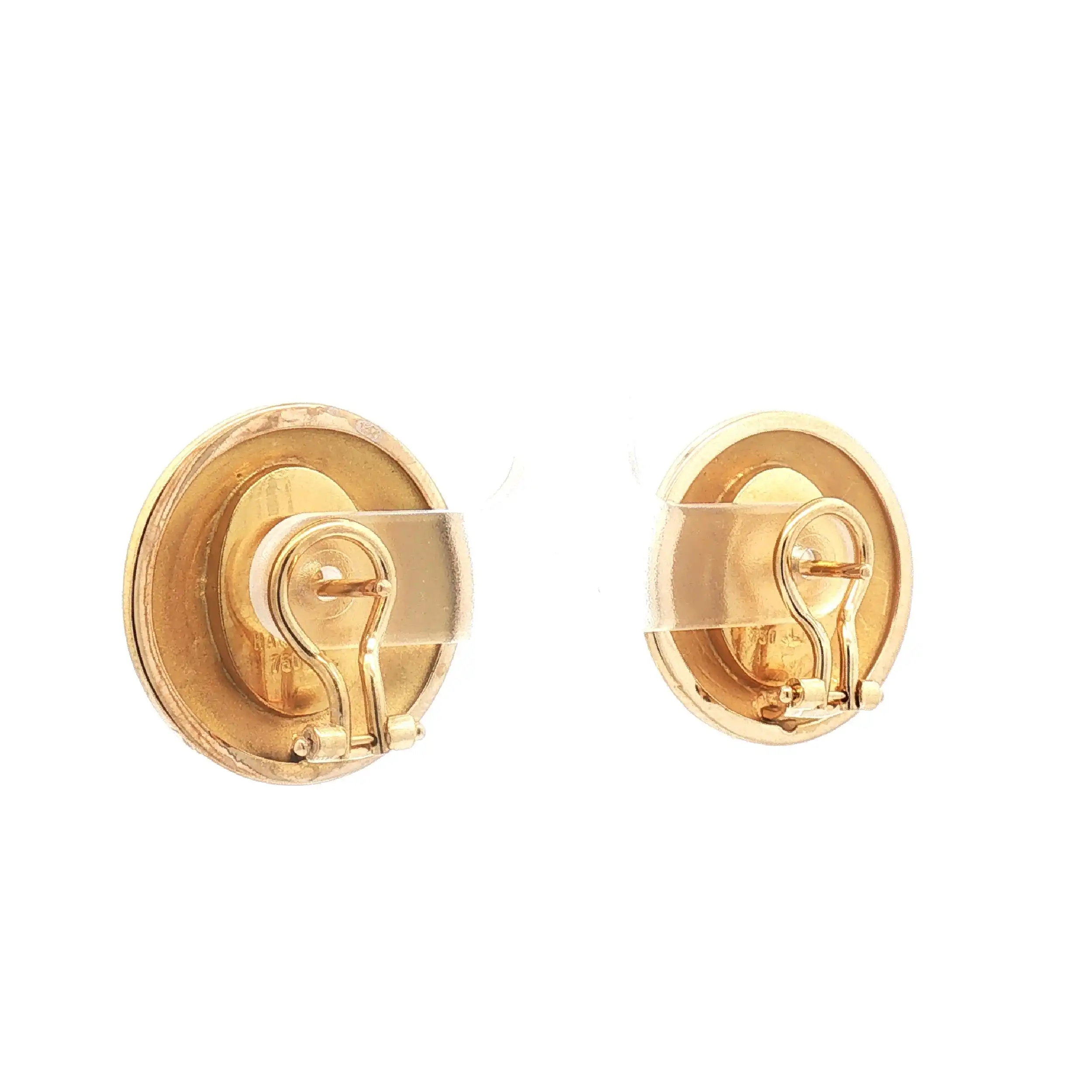 Ohrringe Gelbgold mit Farbstein Handarbeit Ohrringe Gelbgold mit Farbstein Handarbeit