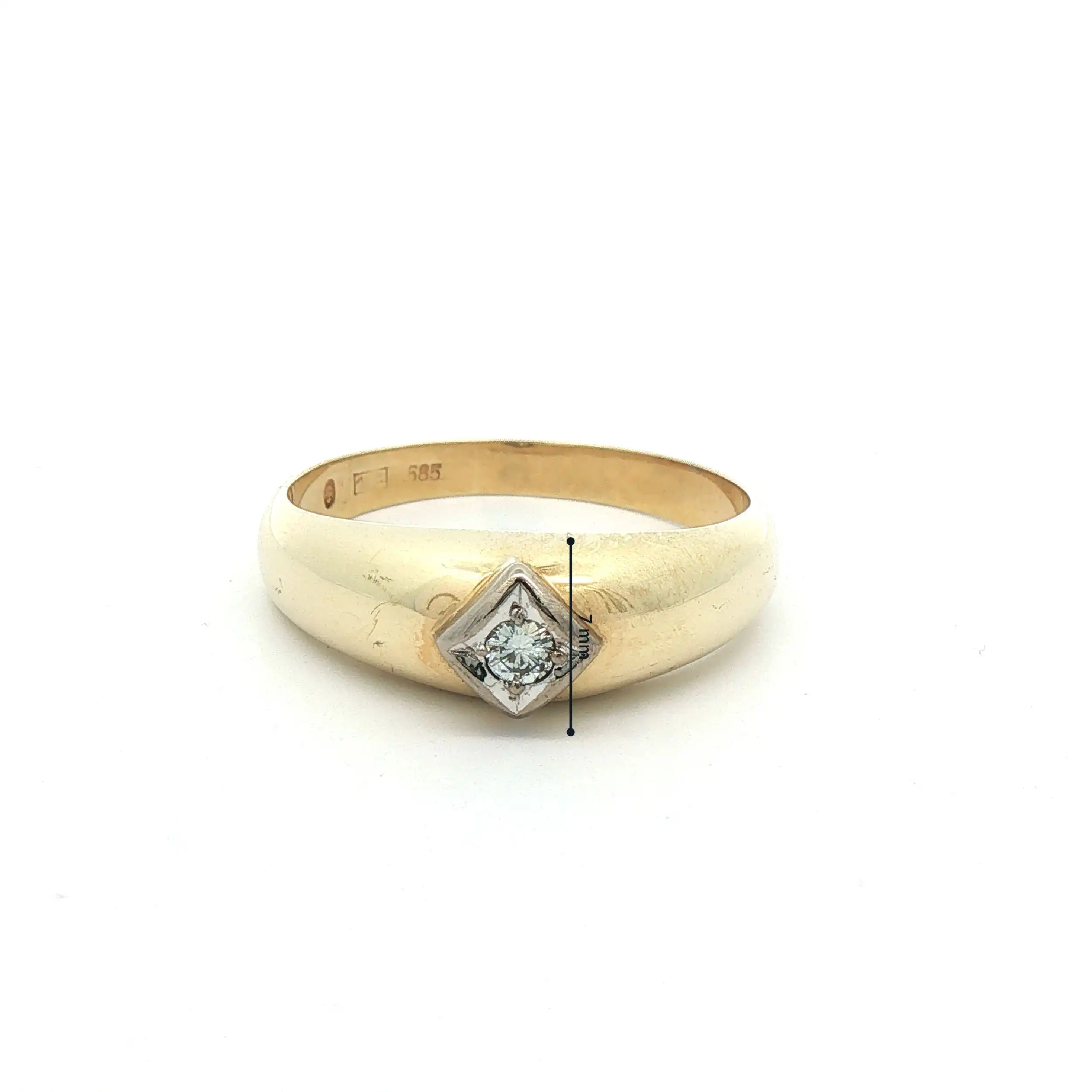 Ring Bicolor mit Brillant