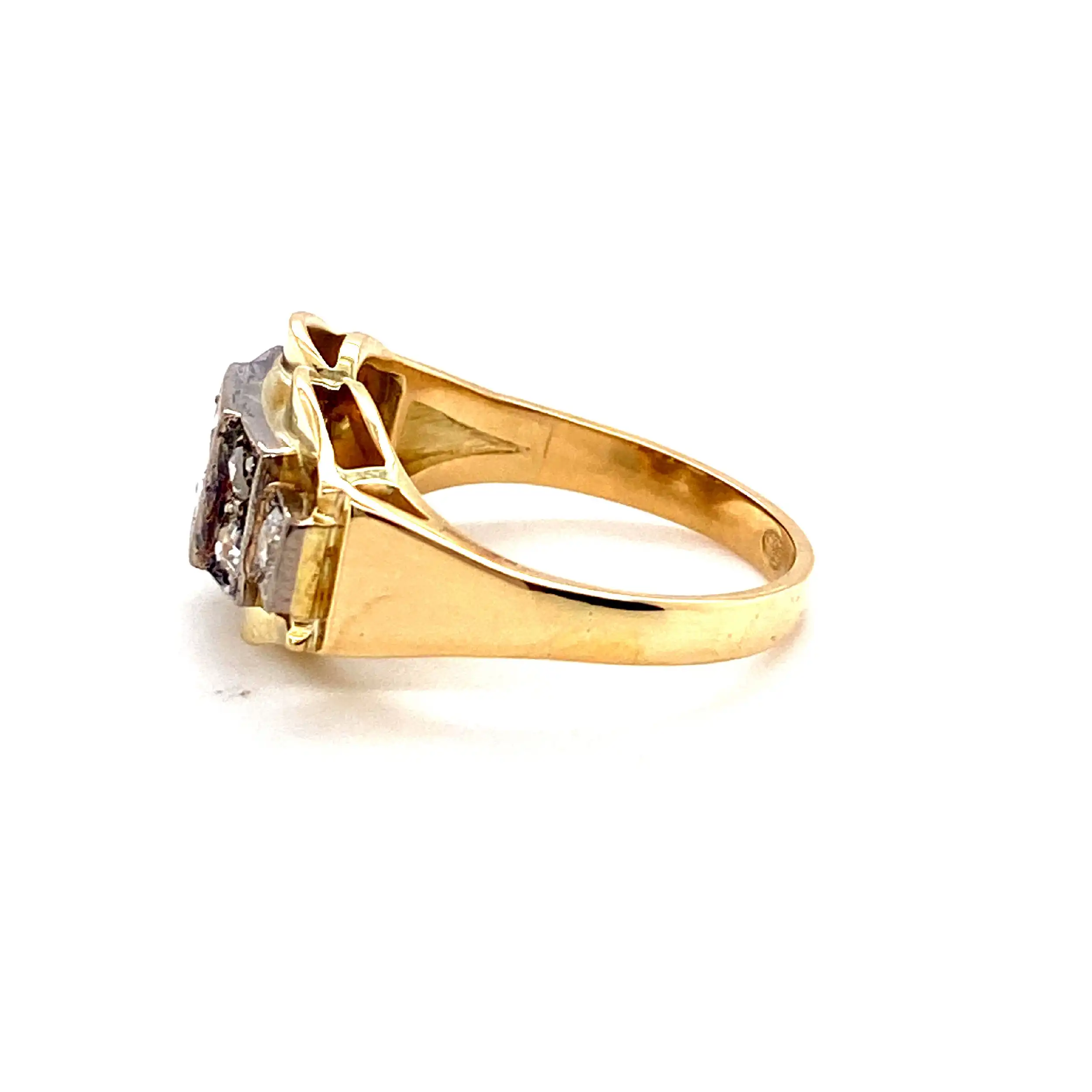 Ring Bicolor mit Brillanten und Altschliffdiamanten Ring Bicolor mit Brillanten und Altschliffdiamanten