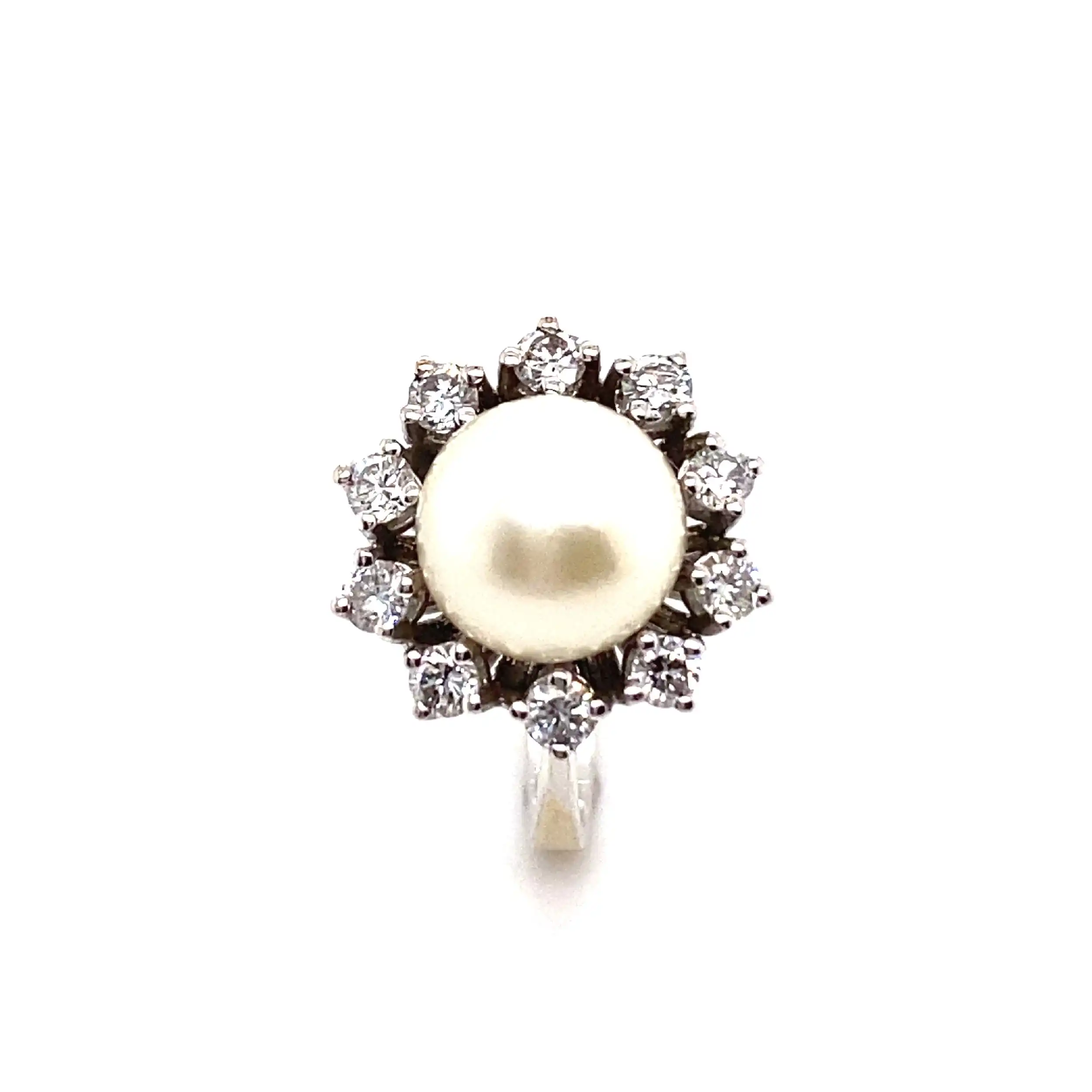 Ring Weißgold mit Perle & Brillanten