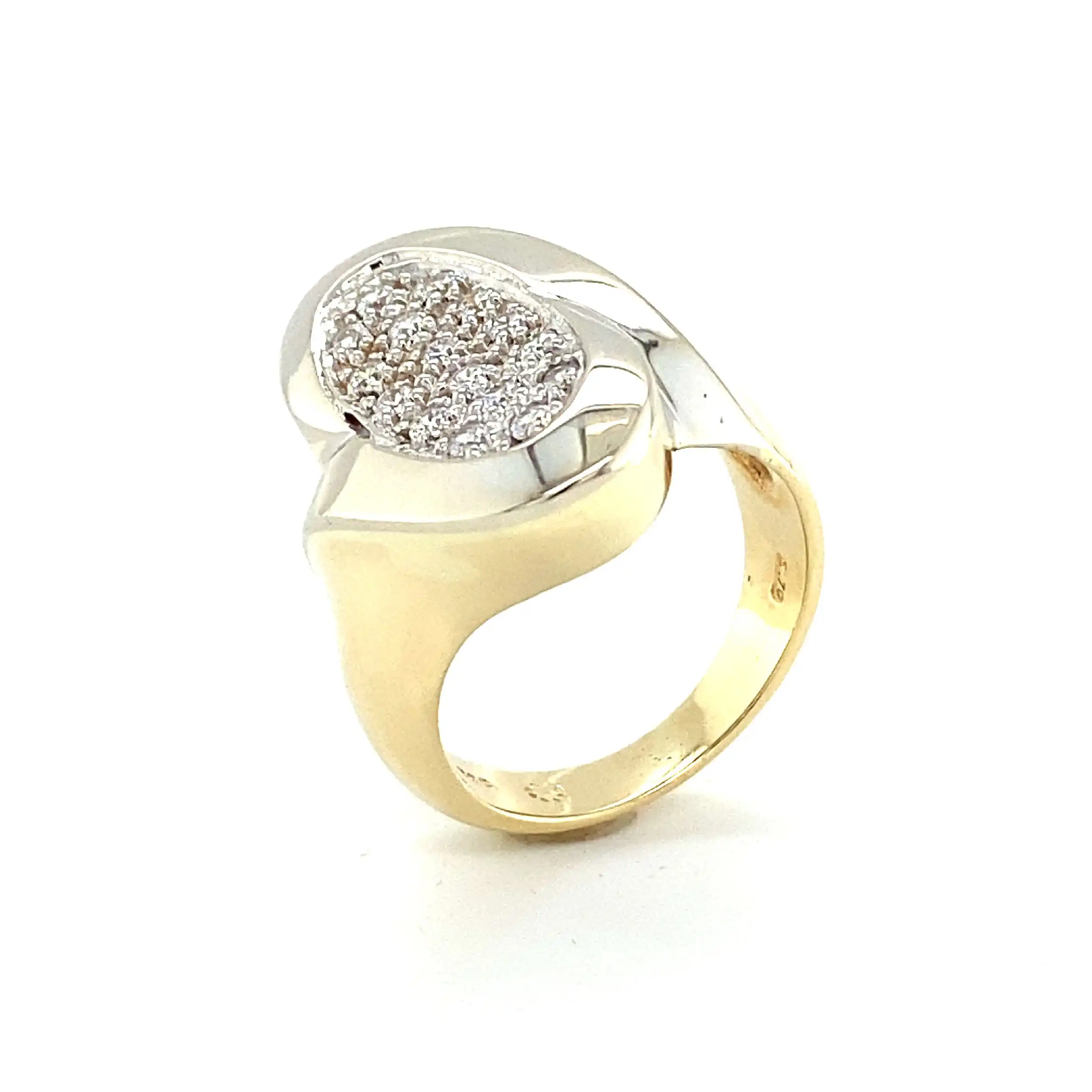 Ring Bicolor mit Zirkonia