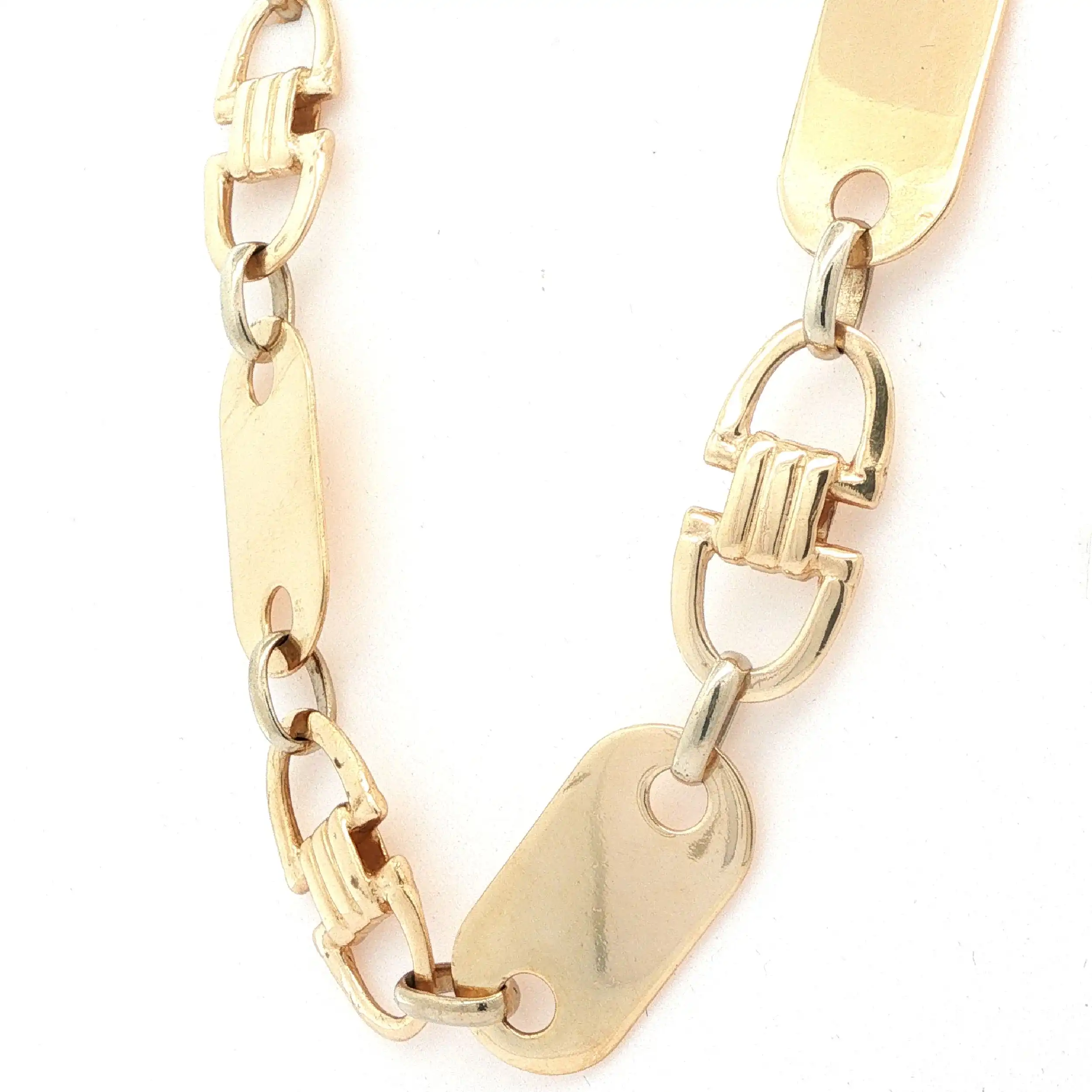 Plattenkette Gelbgold
