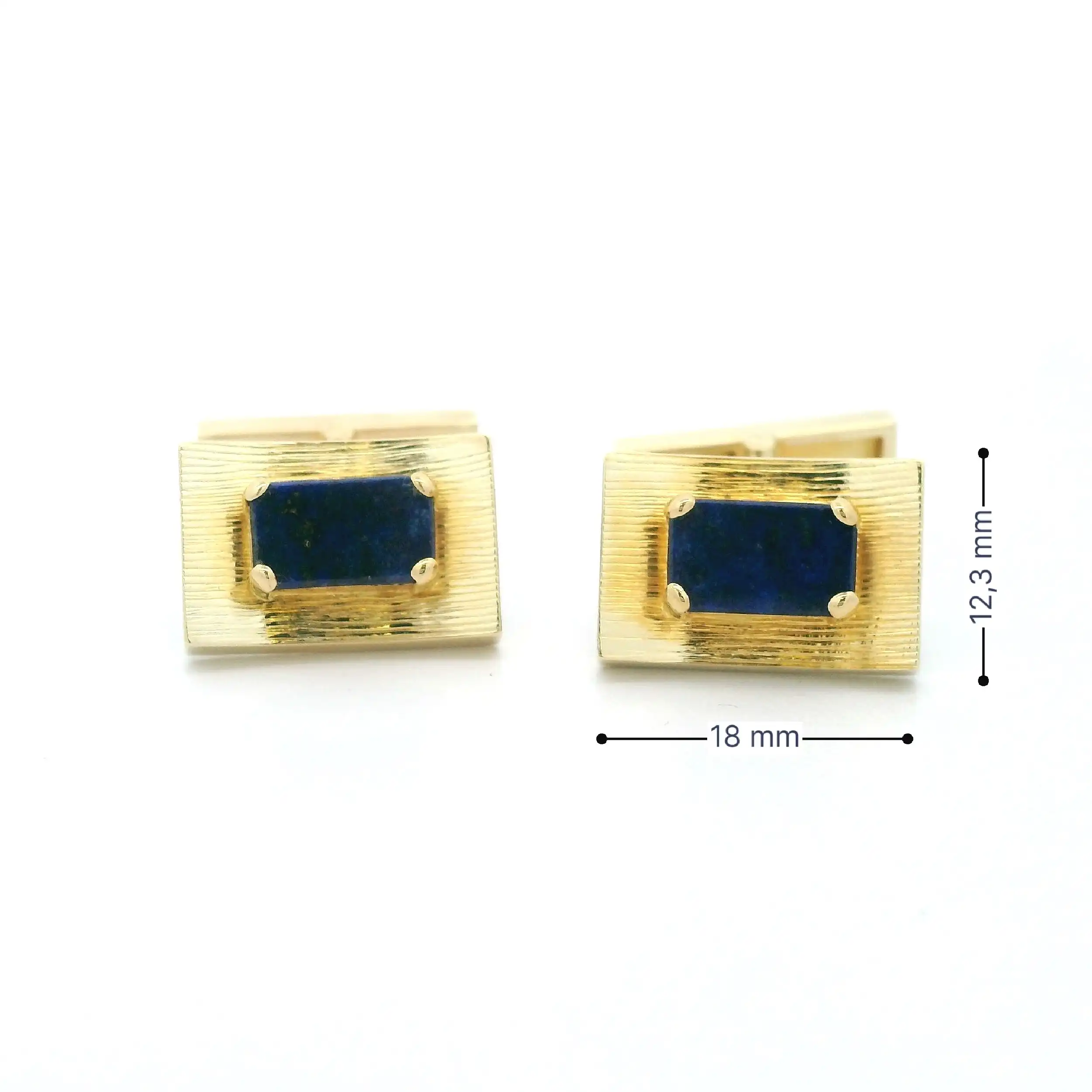 Manchettenknöpfe Gelbgold mit Lapislazuli Manchettenknöpfe Gelbgold mit Lapislazuli