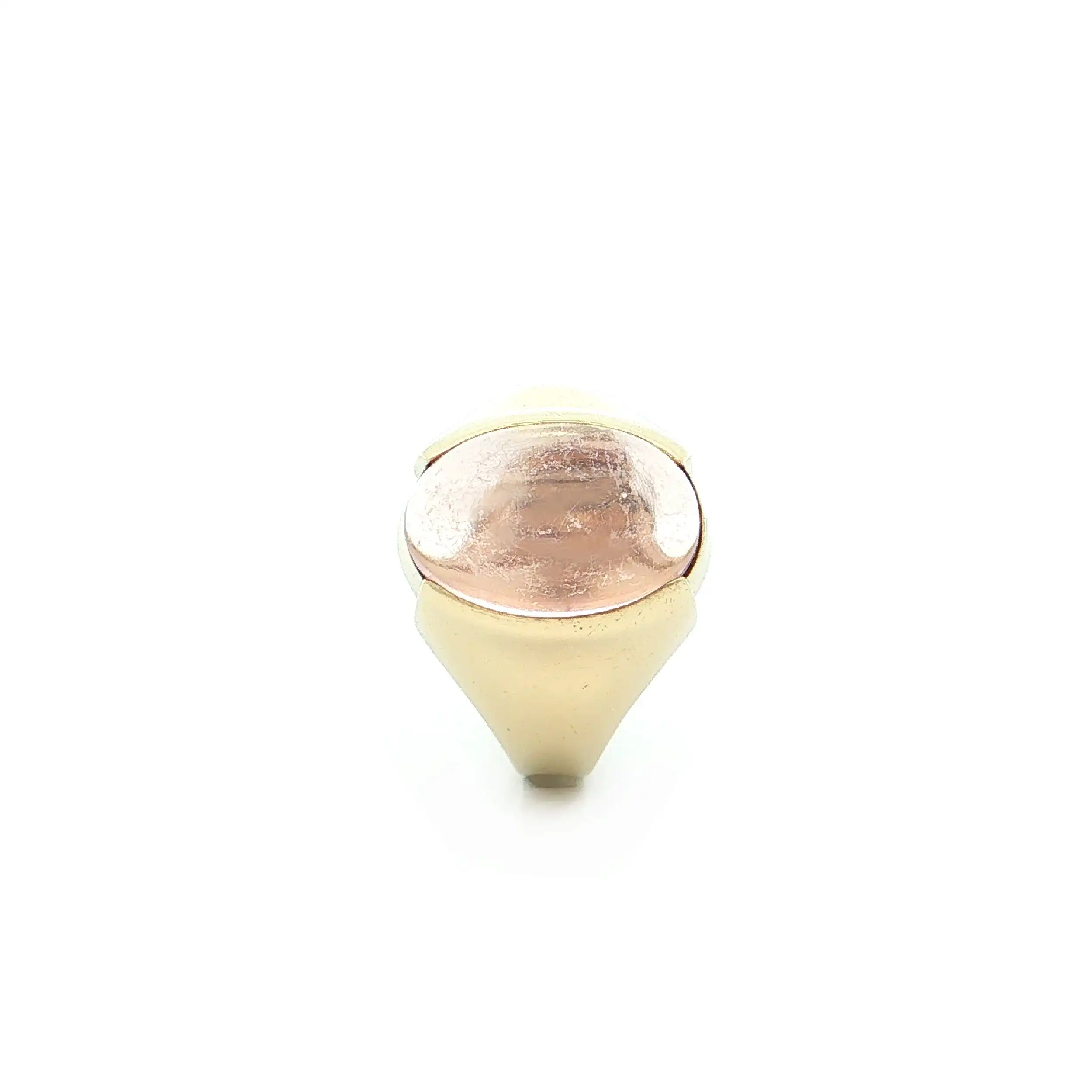 Ring Gelbgold mit Rosenquarz Cabochon Ring Gelbgold mit Rosenquarz Cabochon
