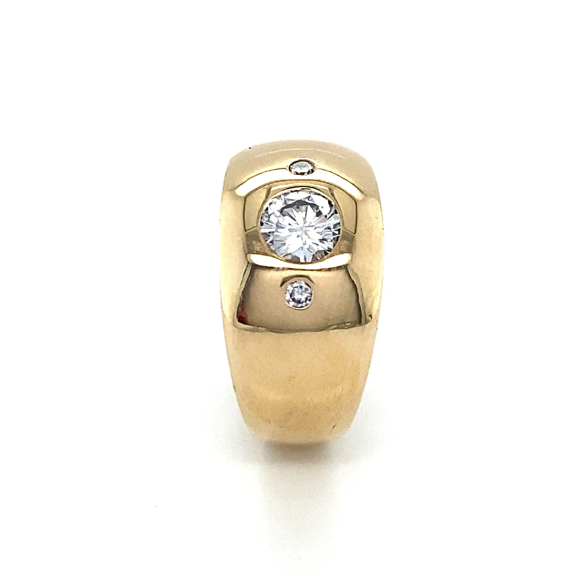 Ring Gelbgold mit 3 Brillanten Ring Gelbgold mit 3 Brillanten