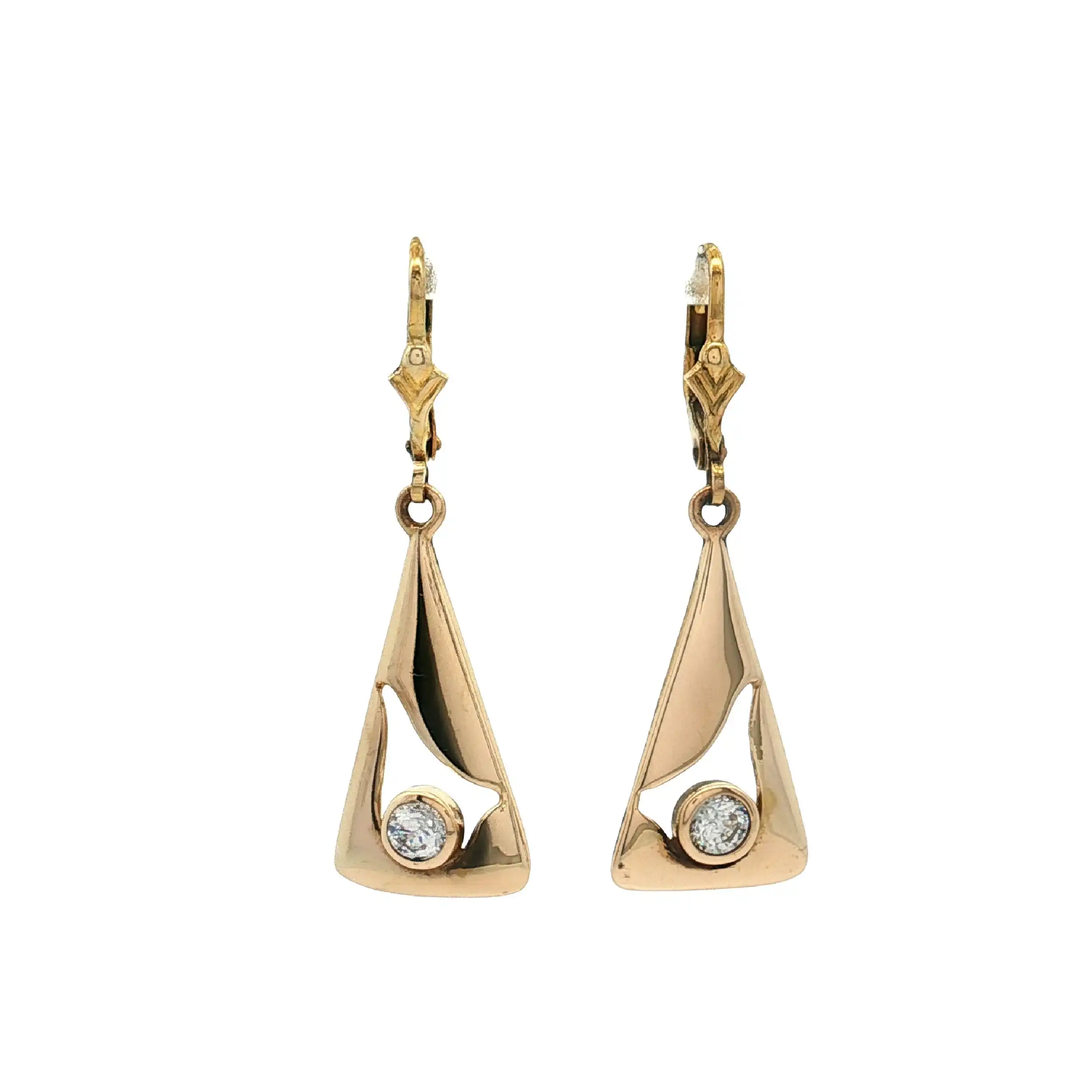 Ohrringe Gelbgold mit Zirkonia Ohrringe Gelbgold mit Zirkonia