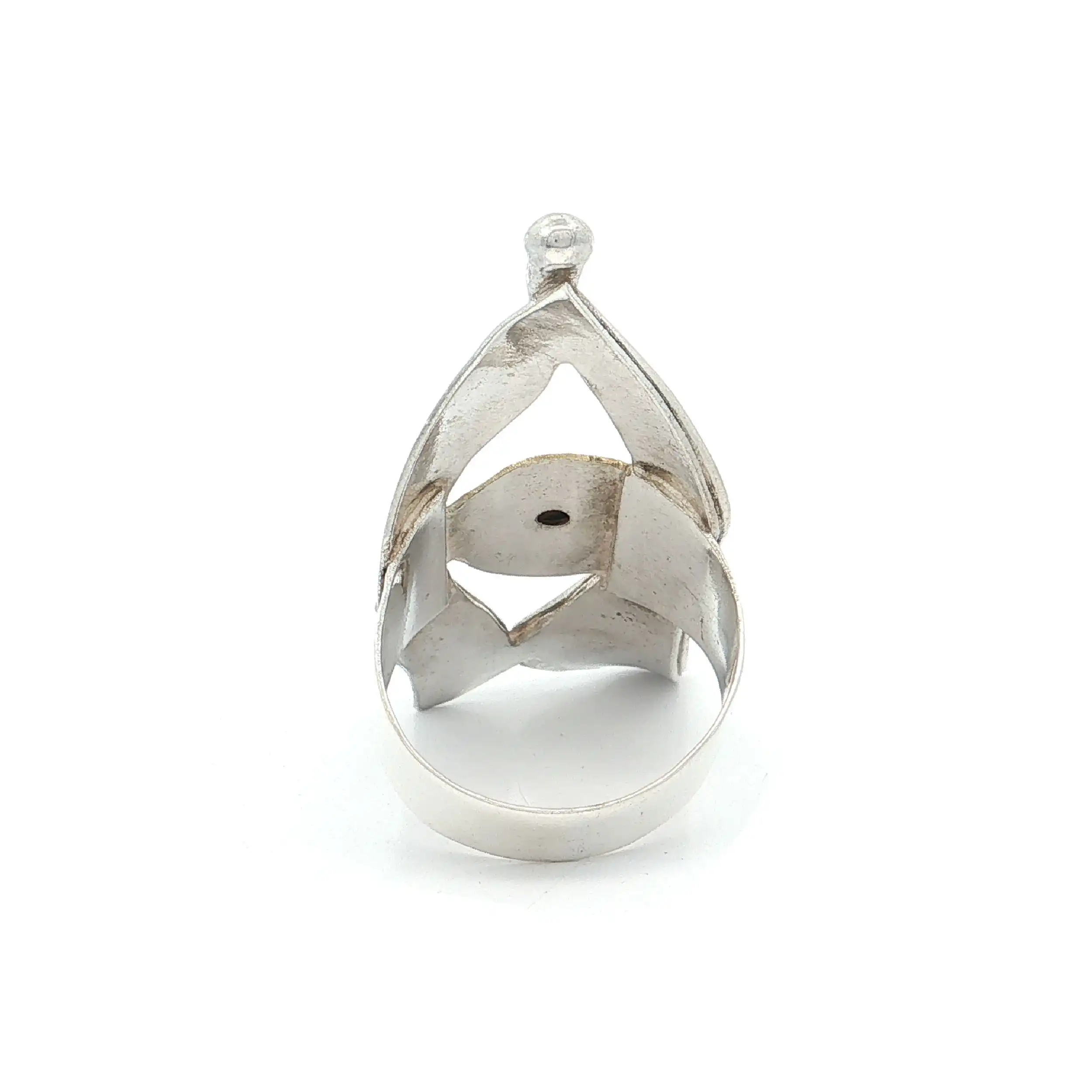 Ring Silber teilvergoldet mit pinkem Farbstein Ring Silber teilvergoldet mit pinkem Farbstein