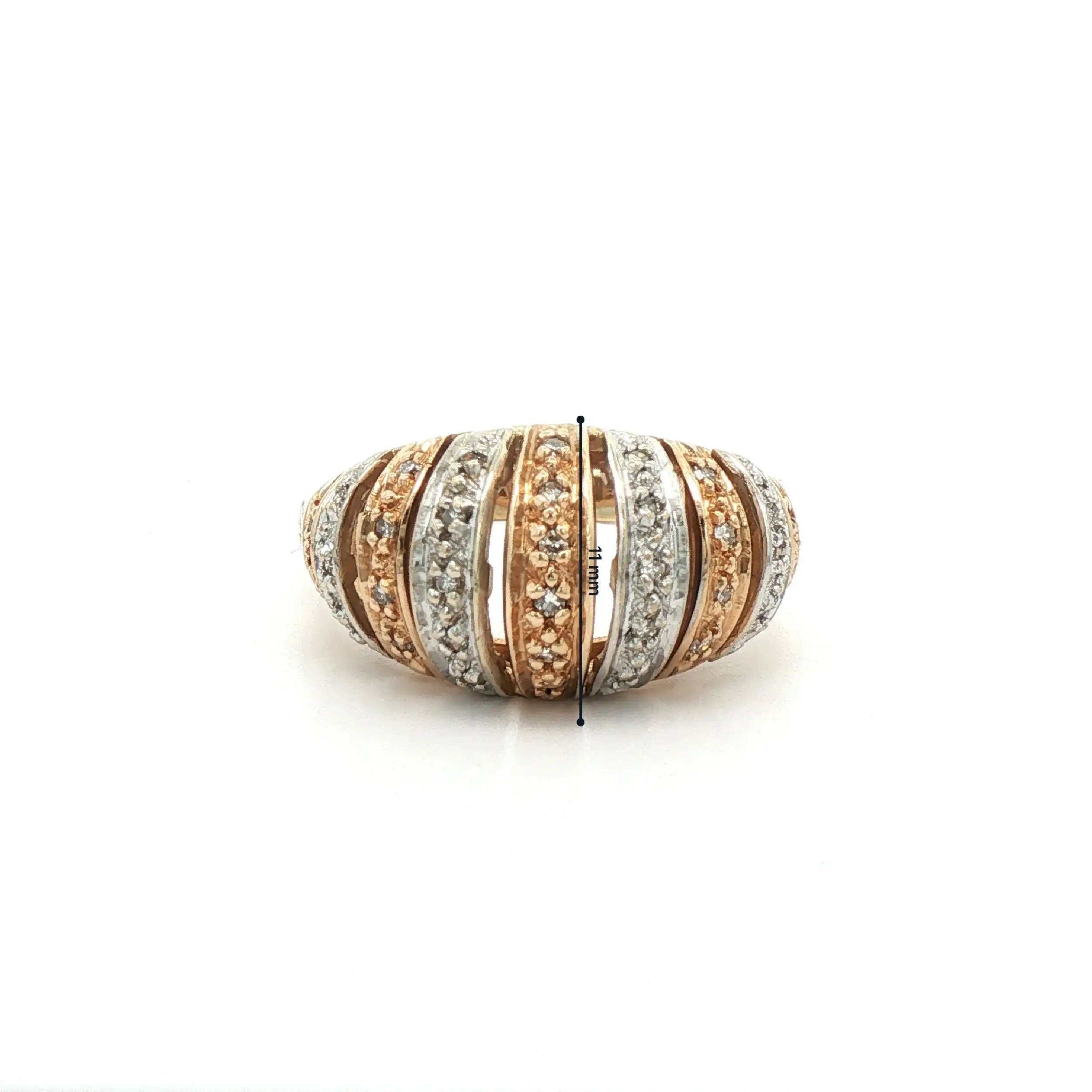 Ring Bicolor mit Diamanten