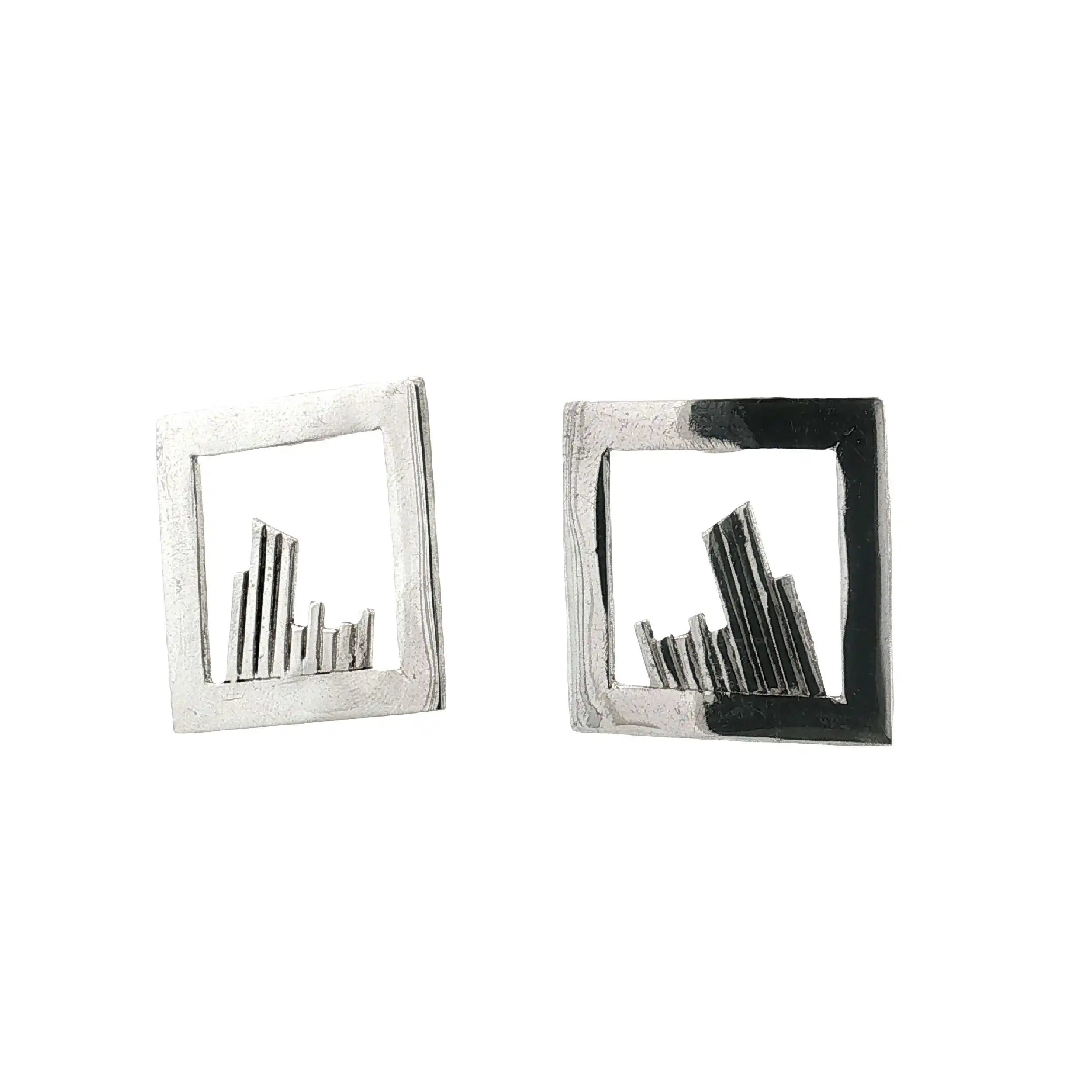 Paar Ohrstecker Silber Skyline