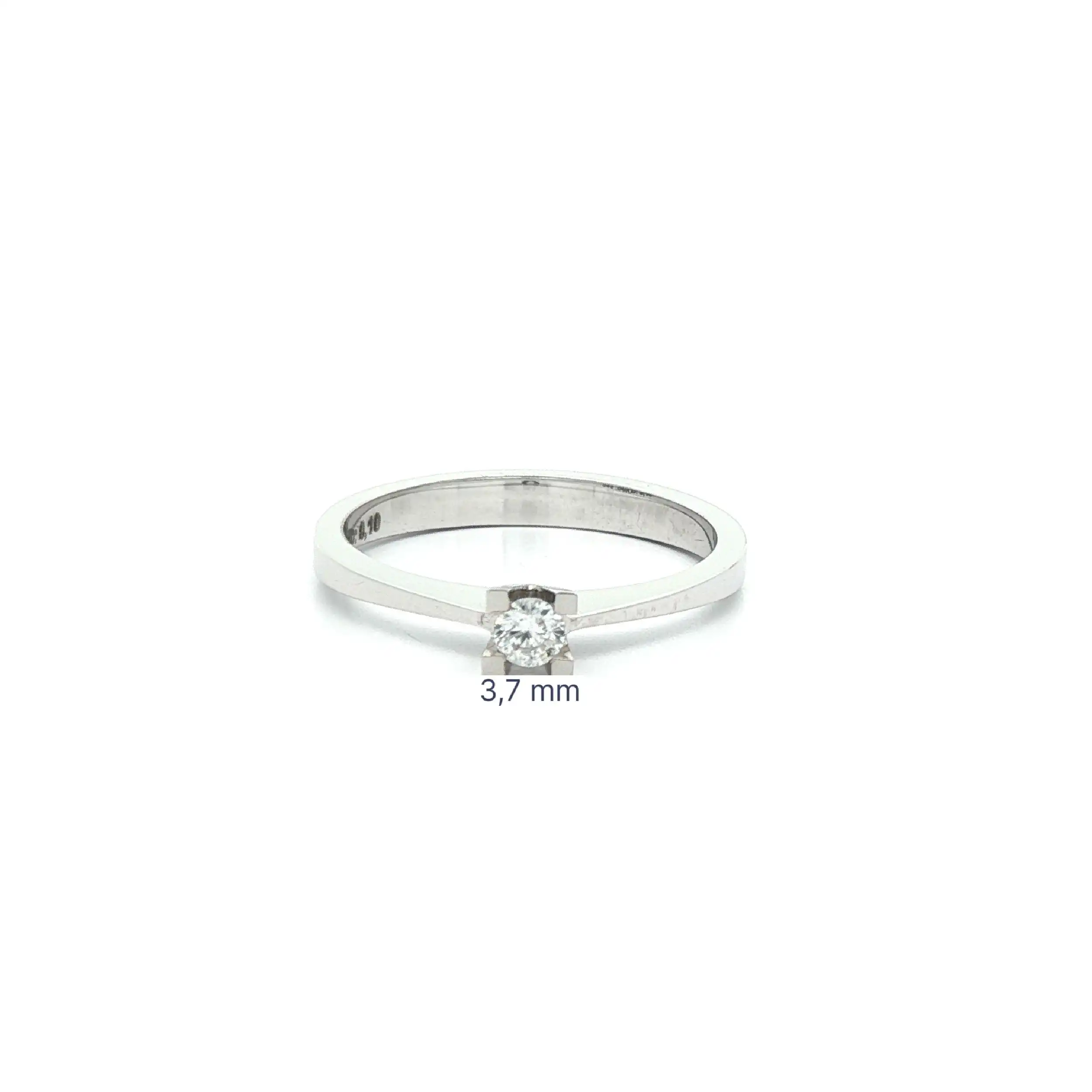 Solitärring Weißgold mit Brillant 0,10ct