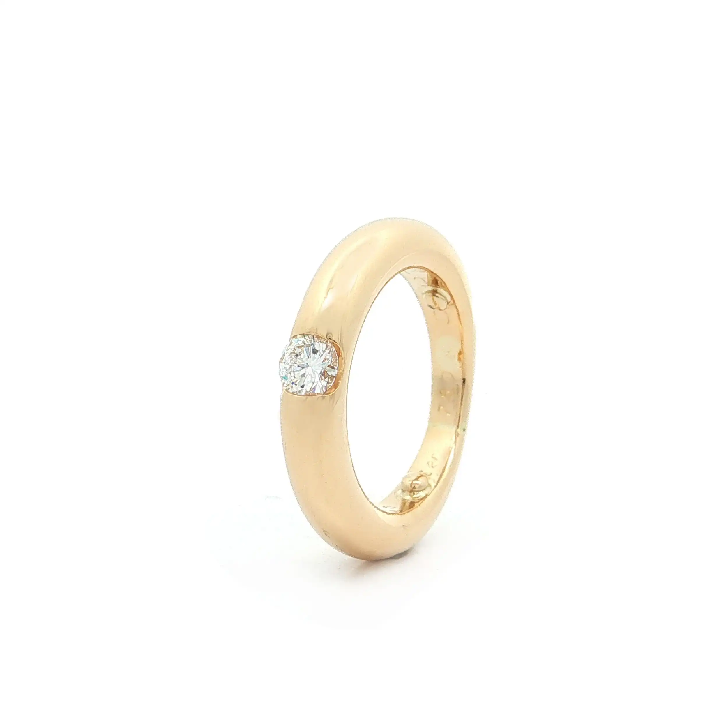 Ring Gelbgold mit Brillant "Cartier" graviert mit 0,25ct