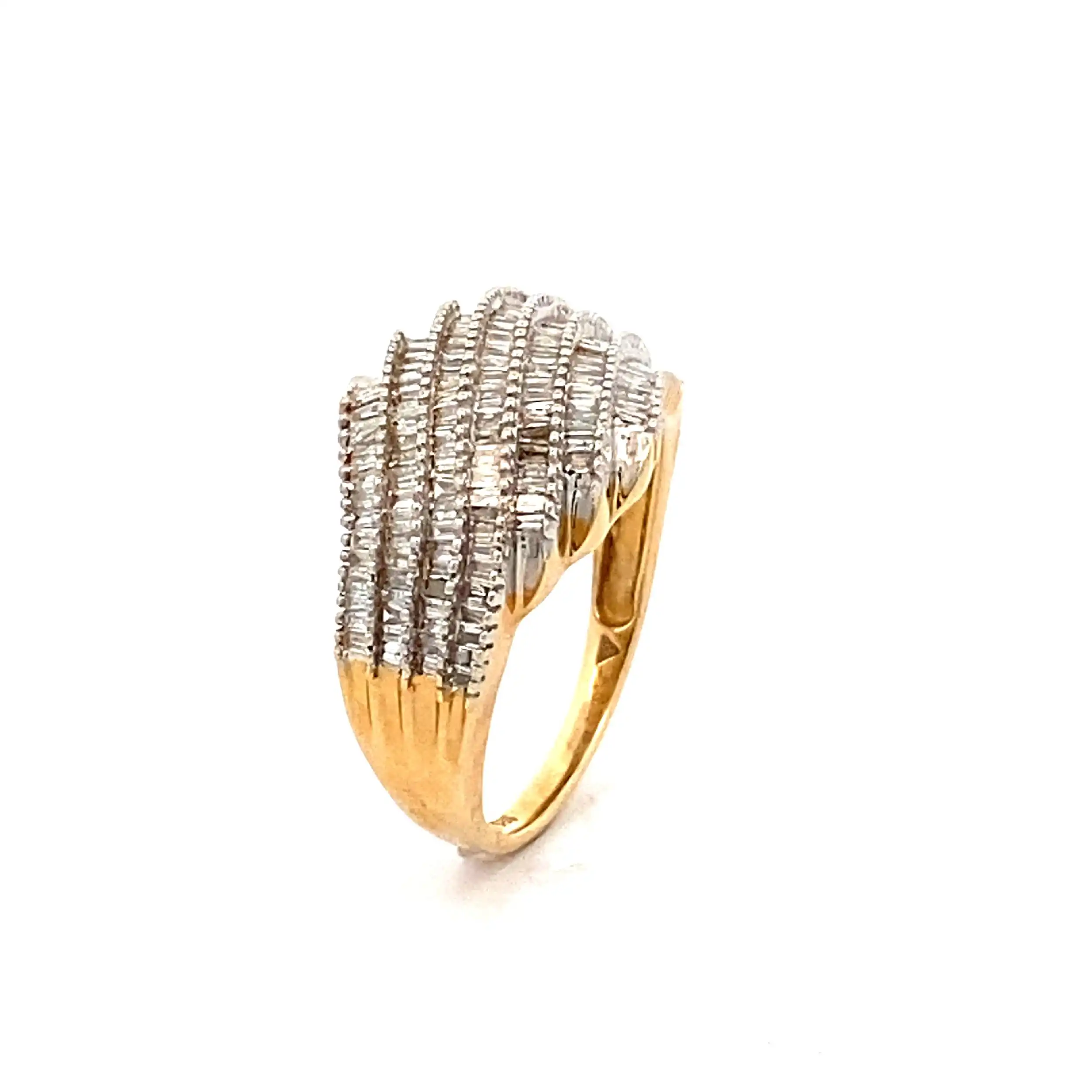 Ring Bicolor mit Baguette Diamanten Ring Bicolor mit Baguette Diamanten