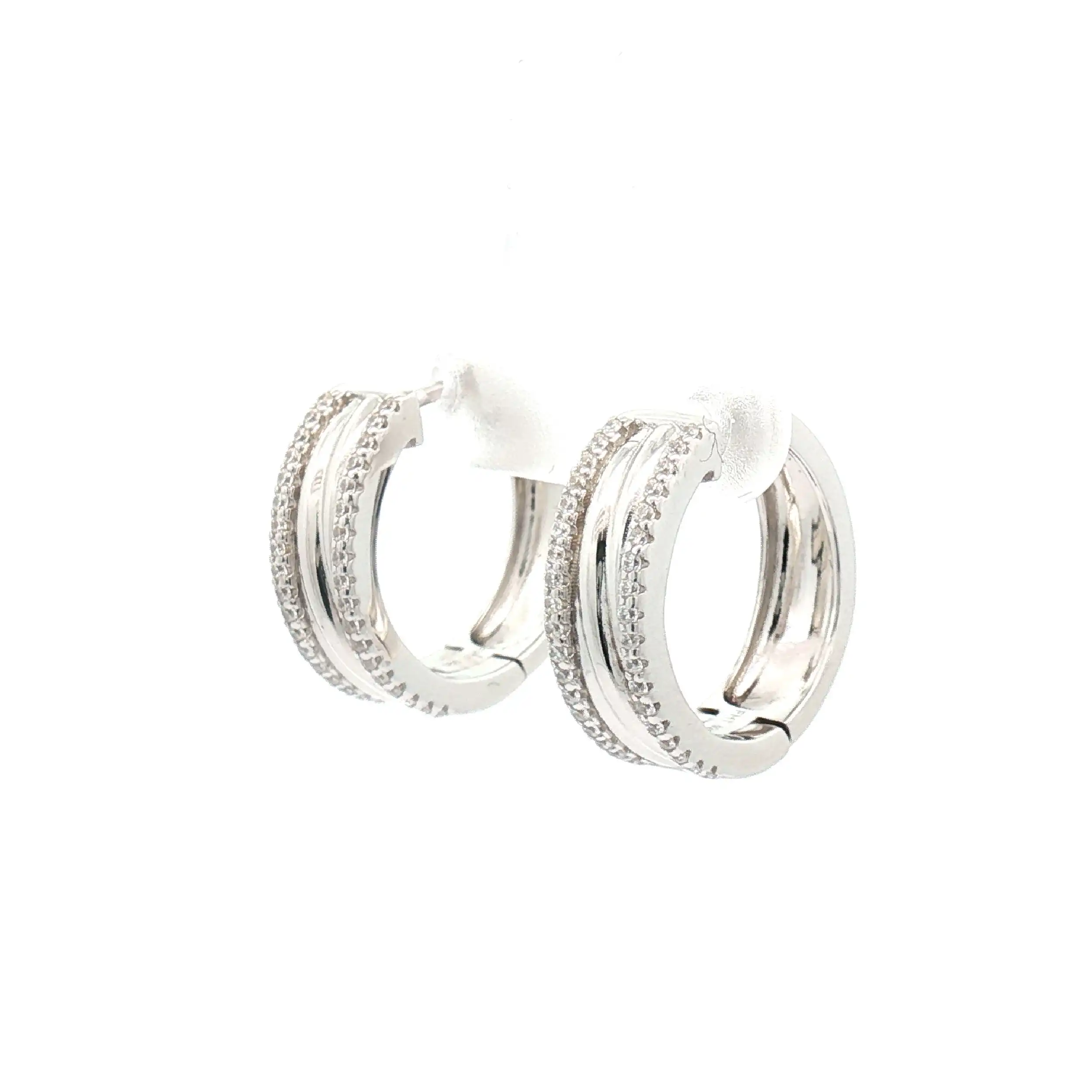 Creolen Silber mit Zirkonia