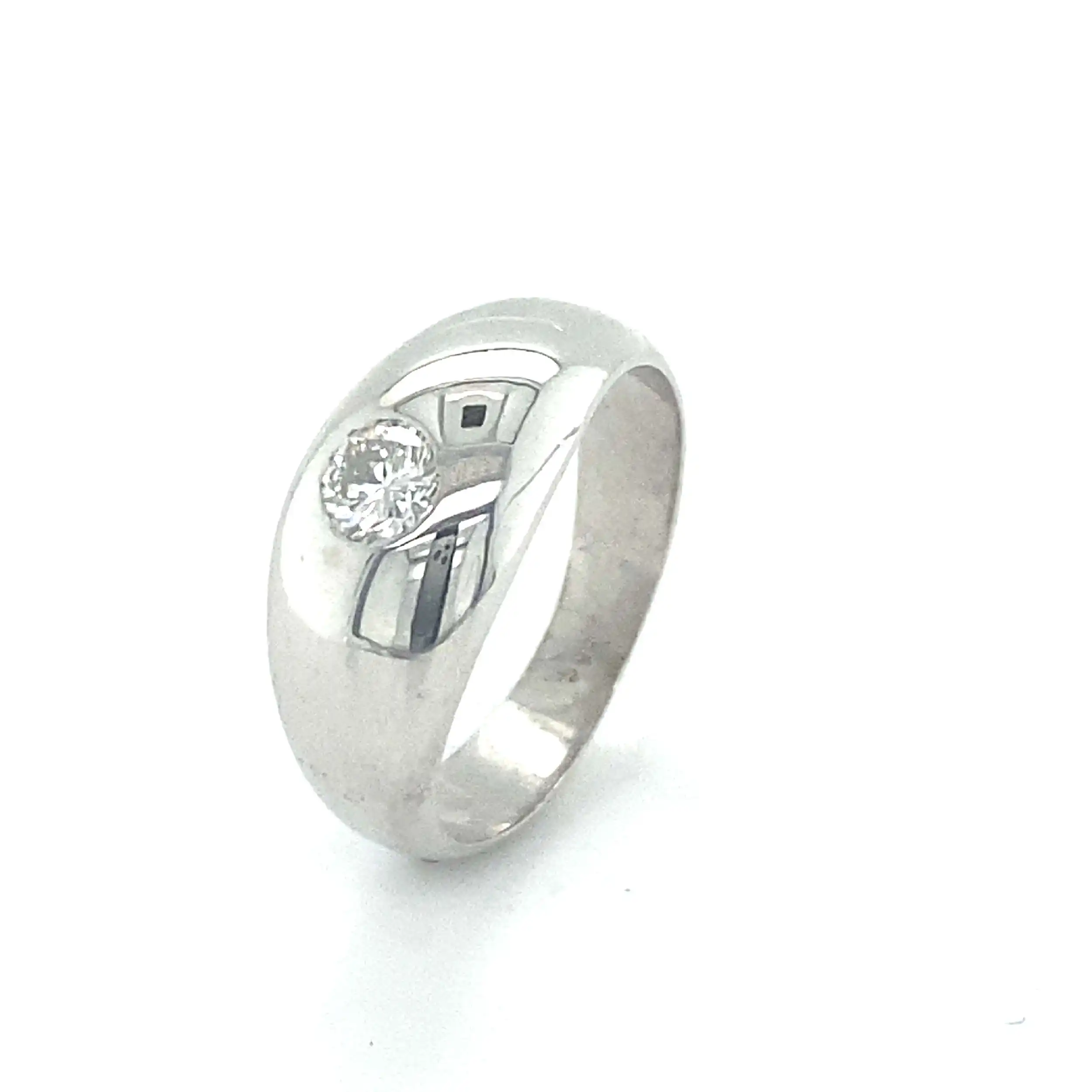 Ring Weißgold mit Brillant Ring Weißgold mit Brillant