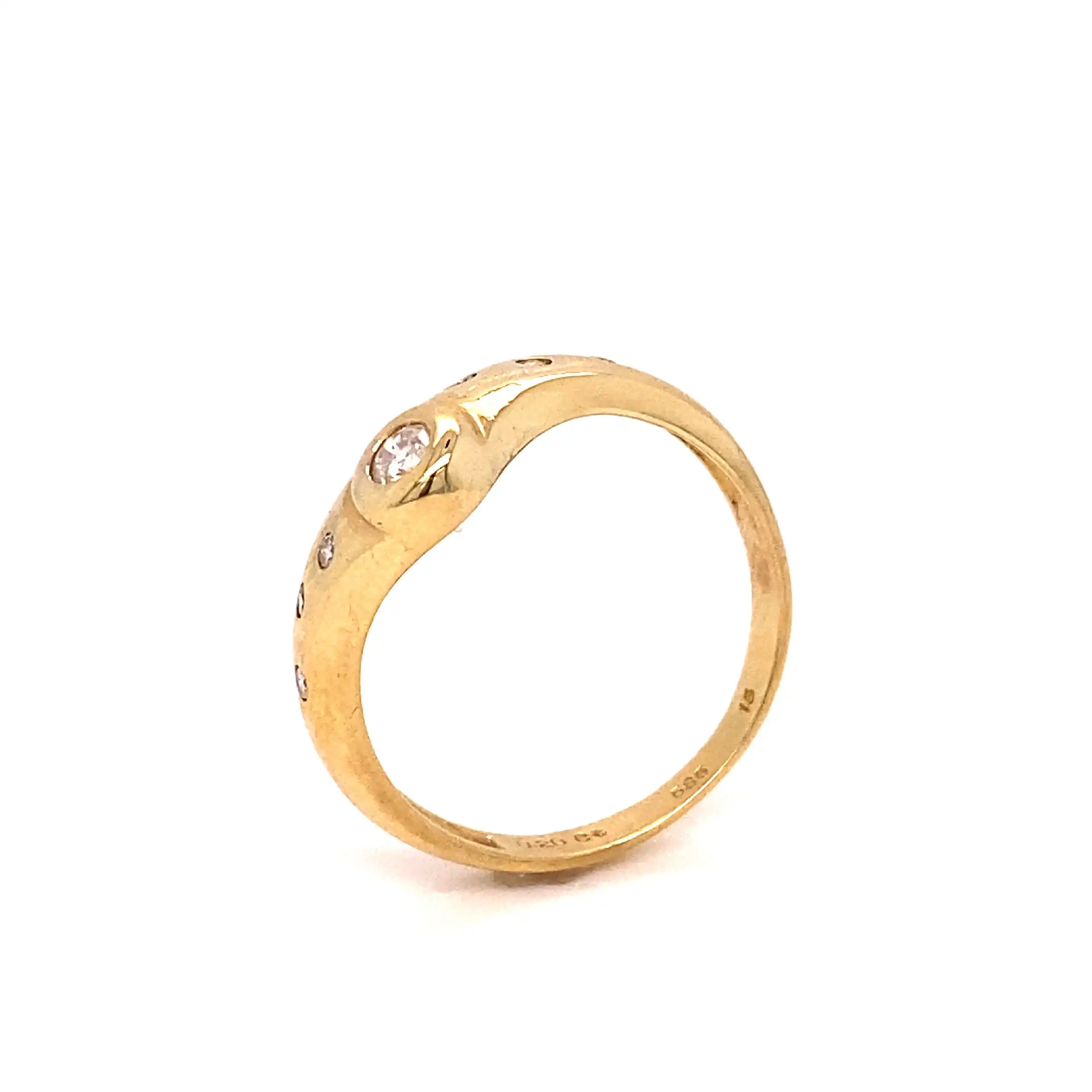 Ring Gelbgold mit Brillanten, graviert mit 0,20ct Ring Gelbgold mit Brillanten, graviert mit 0,20ct
