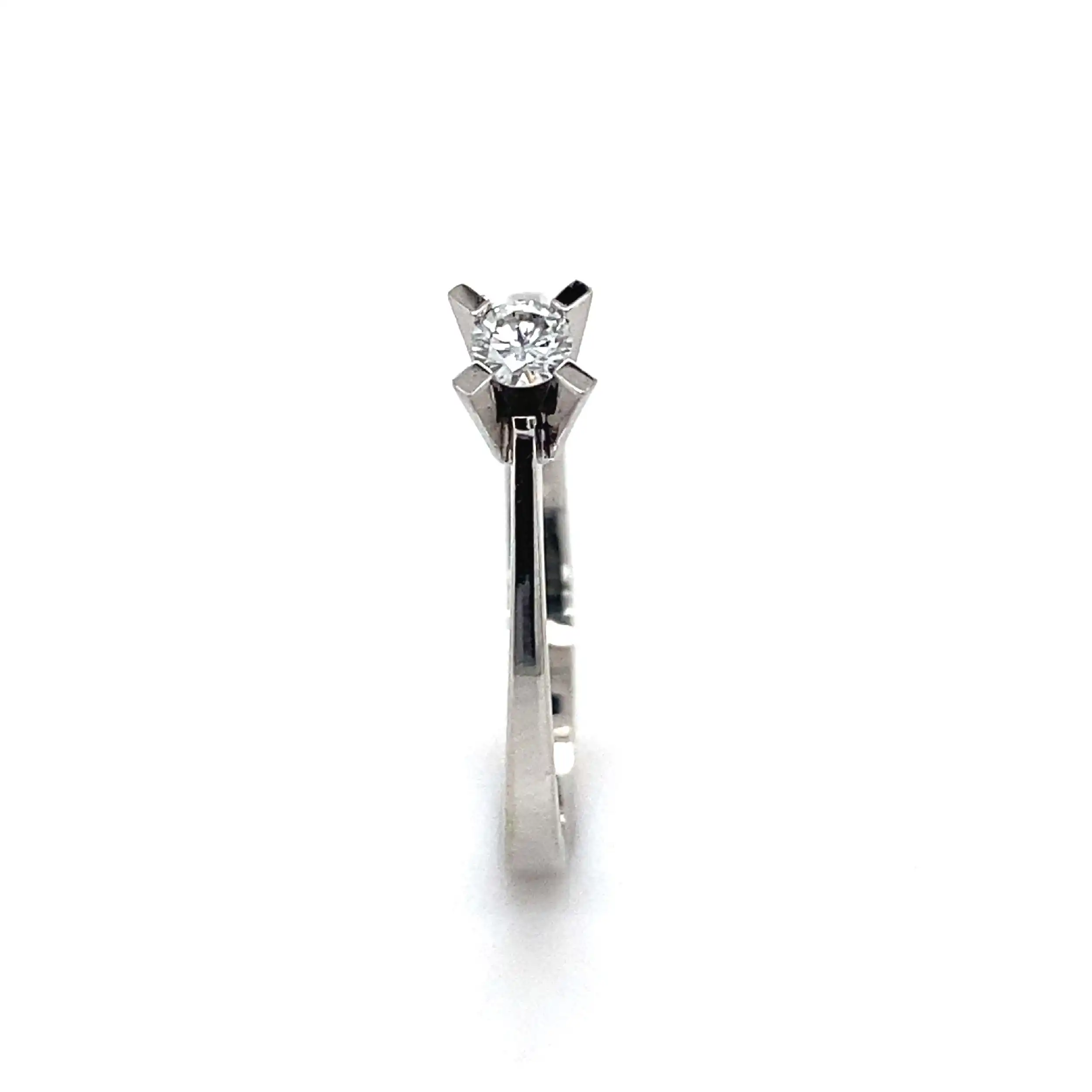 Ring Weißgold mit Solitär Brillant Ring Weißgold mit Solitär Brillant