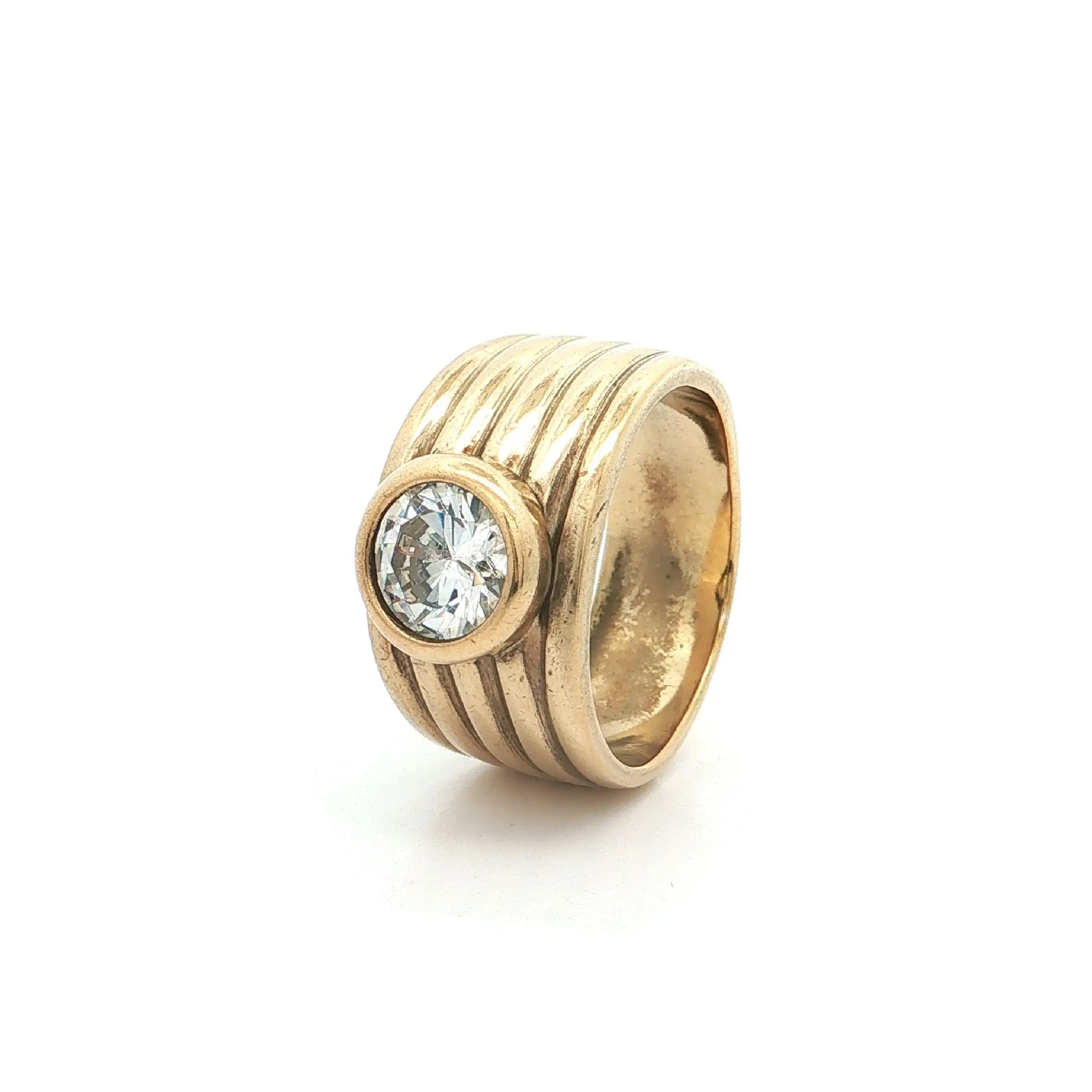 Ring Silber vergoldet mit Zirkonia Ring Silber vergoldet mit Zirkonia
