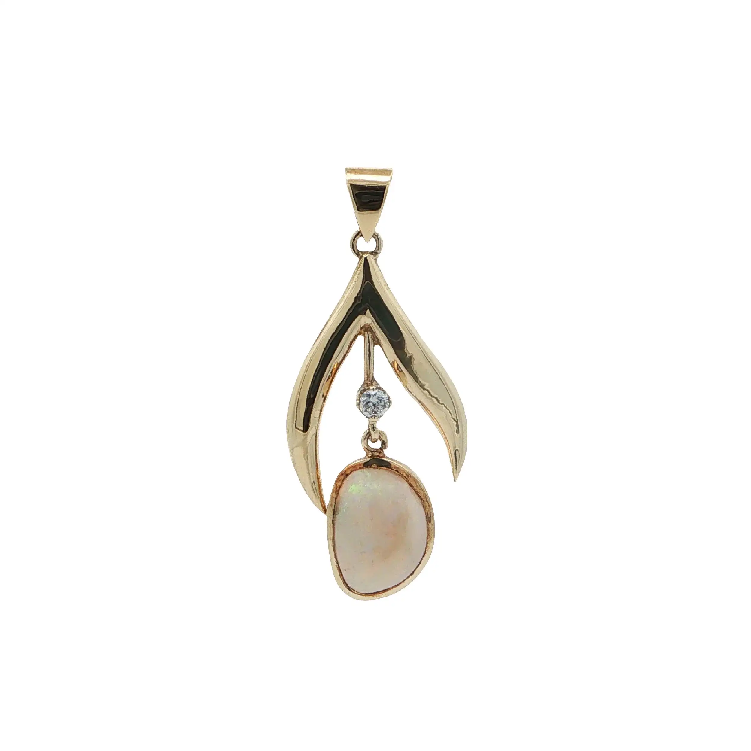 Anhänger Gelbgold mit Opal & Zirkonia