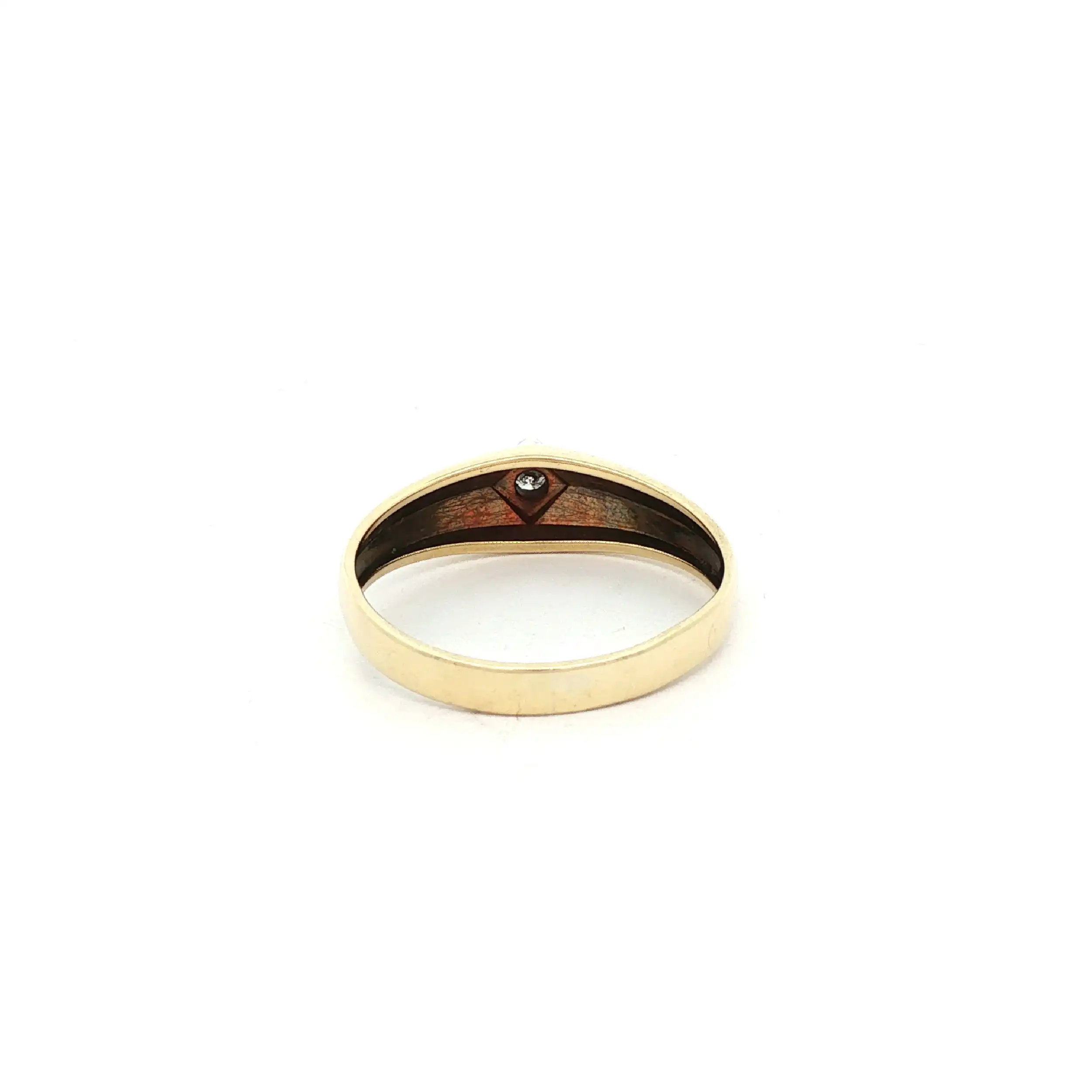 Ring Gelbgold mit Brillant graviert mit 0,04ct